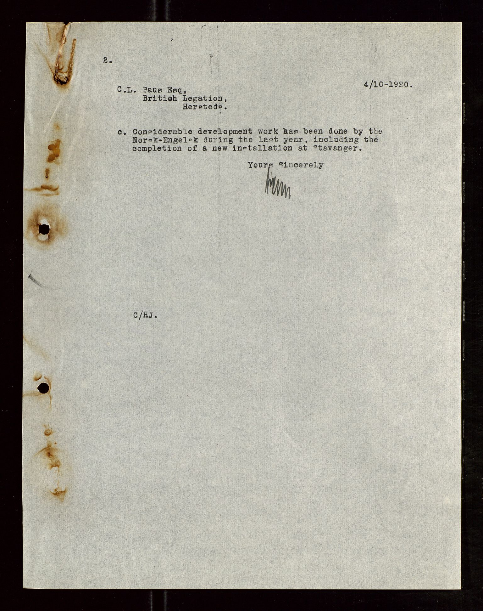 Pa 1521 - A/S Norske Shell, AV/SAST-A-101915/E/Ea/Eaa/L0008: Sjefskorrespondanse, 1920, p. 17