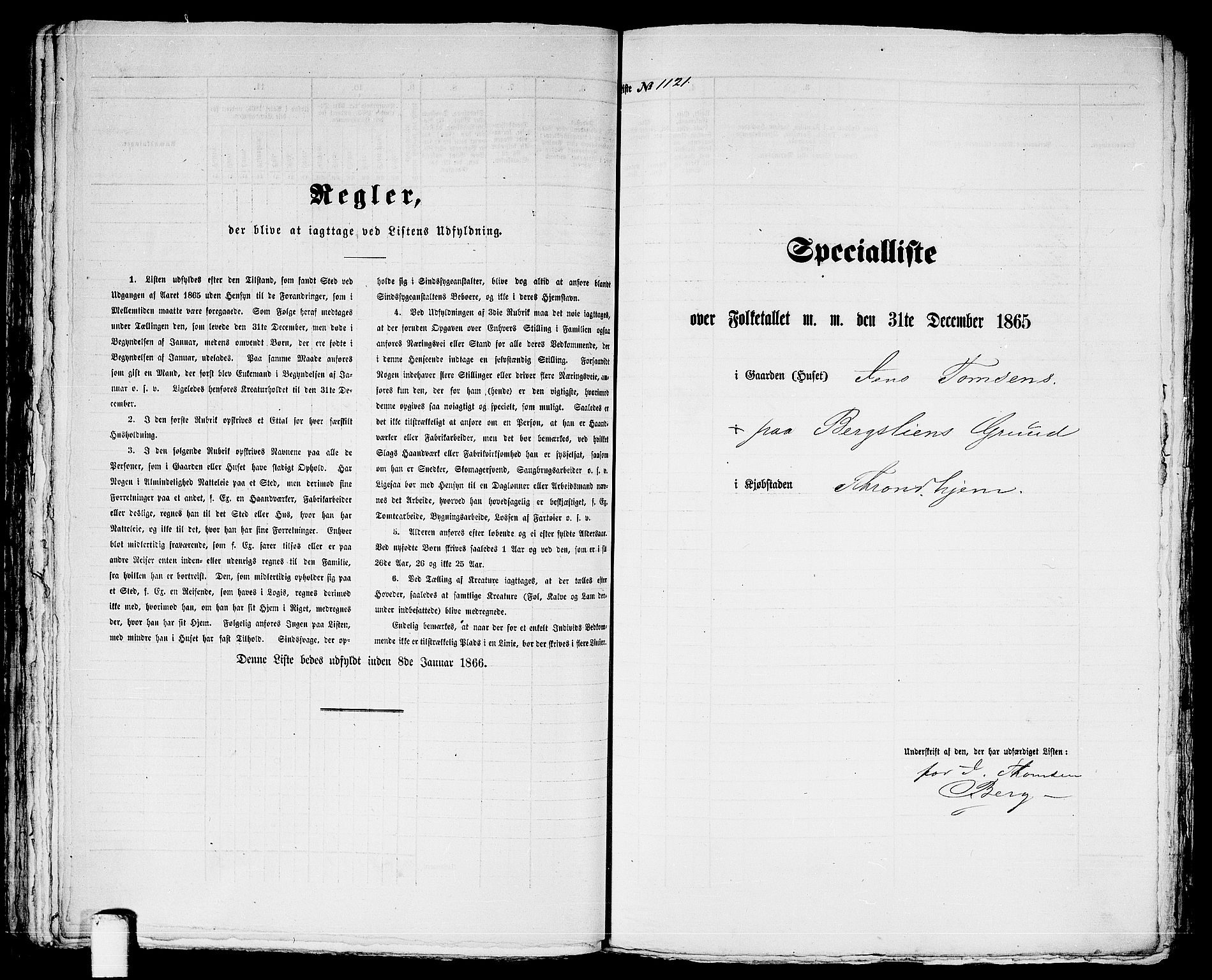 RA, 1865 census for Trondheim, 1865, p. 2335