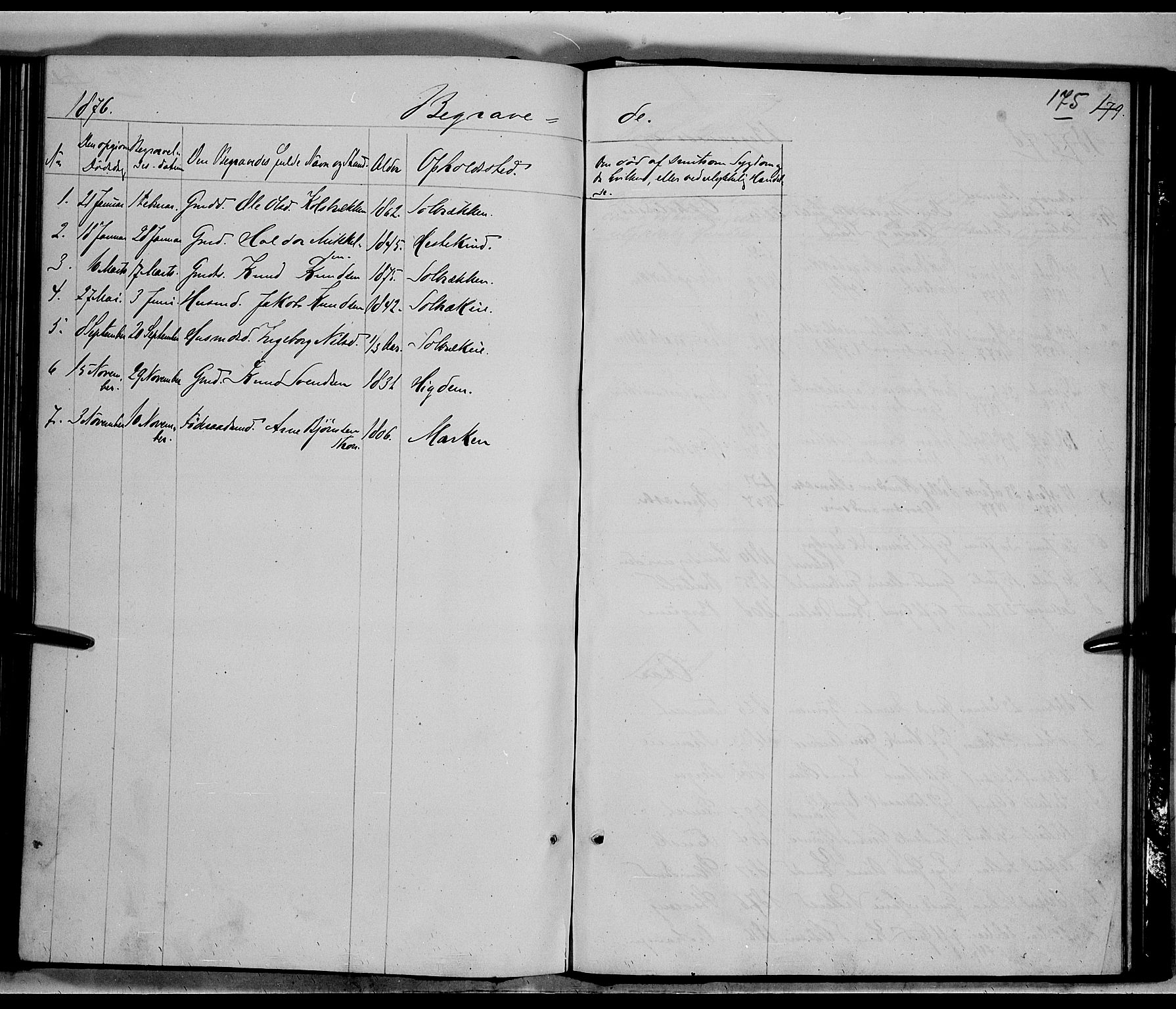 Nord-Aurdal prestekontor, SAH/PREST-132/H/Ha/Hab/L0005: Parish register (copy) no. 5, 1876-1895, p. 175