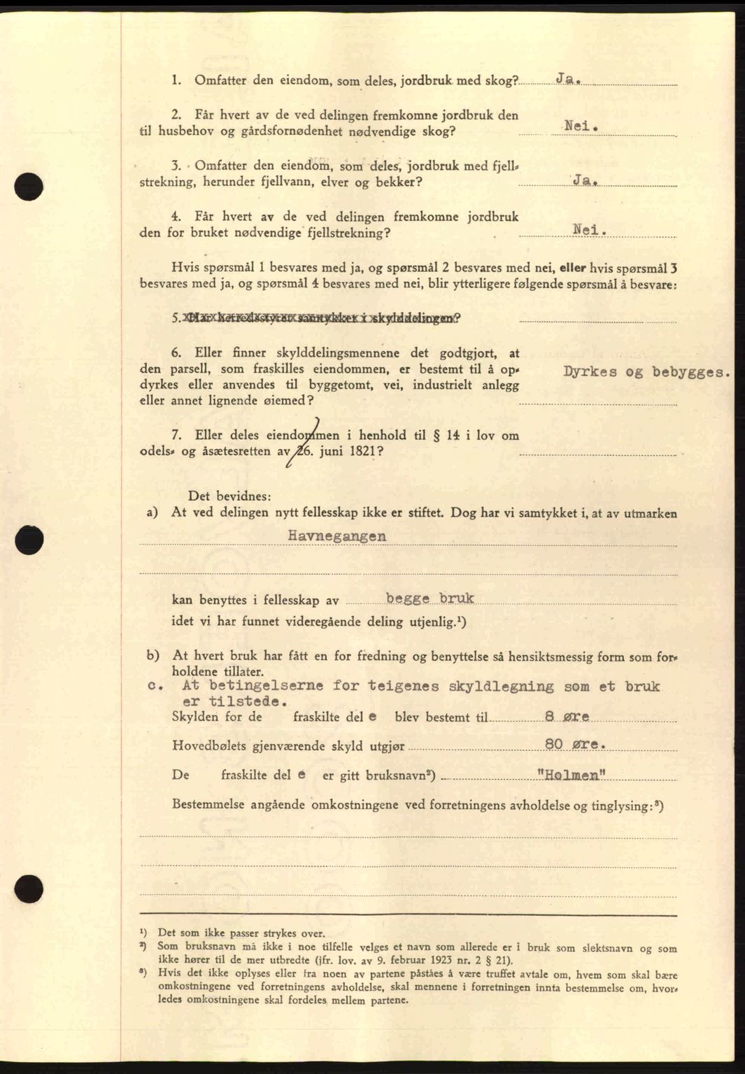 Salten sorenskriveri, SAT/A-4578/1/2/2C: Mortgage book no. A14-15, 1943-1945, Diary no: : 2203/1944