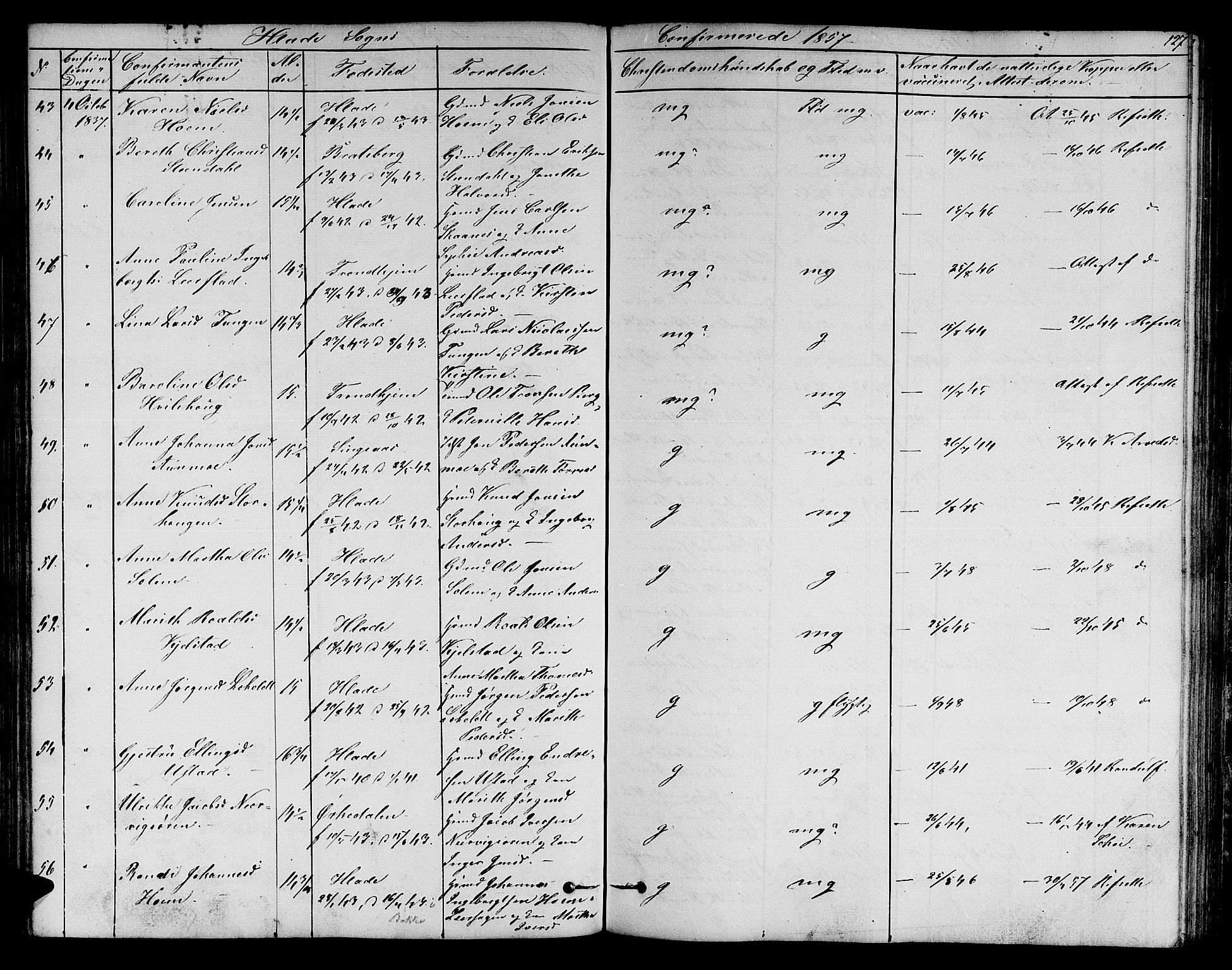 Ministerialprotokoller, klokkerbøker og fødselsregistre - Sør-Trøndelag, AV/SAT-A-1456/606/L0310: Parish register (copy) no. 606C06, 1850-1859, p. 127