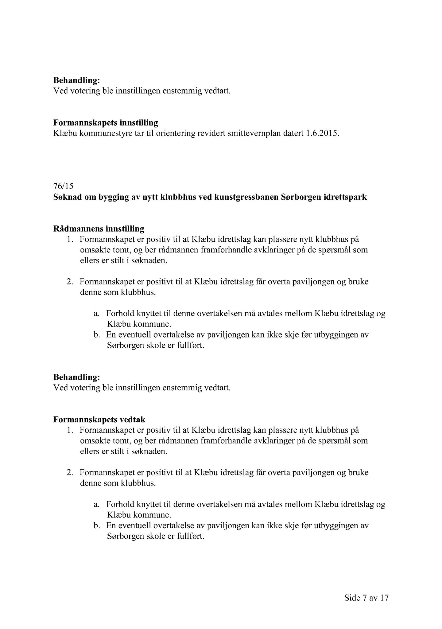 Klæbu Kommune, TRKO/KK/02-FS/L008: Formannsskapet - Møtedokumenter, 2015, p. 2384