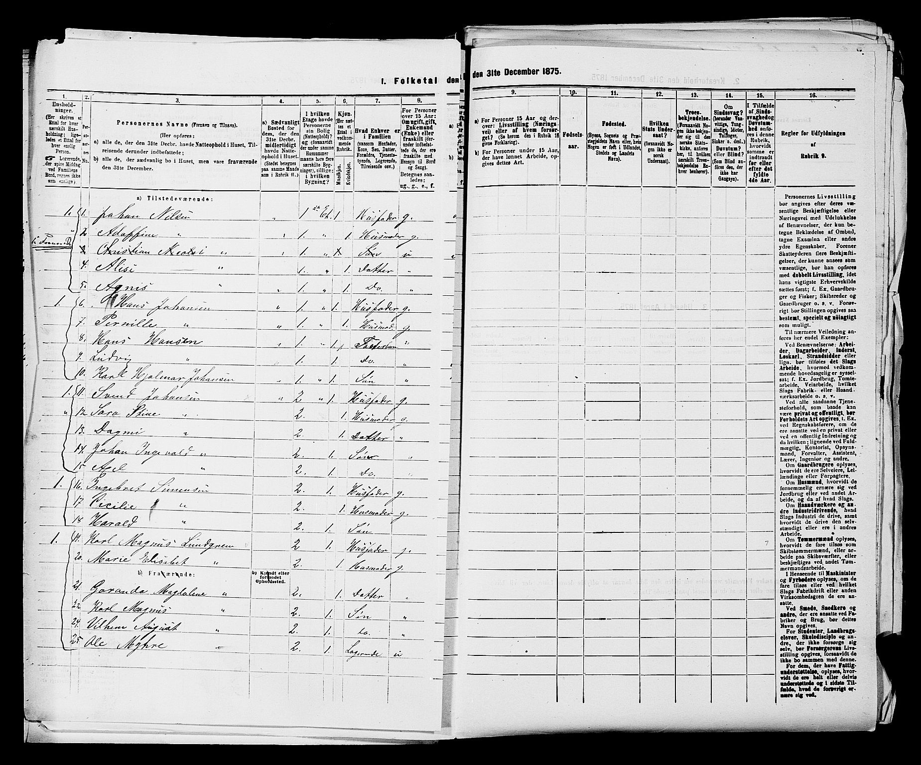 RA, 1875 census for 0301 Kristiania, 1875, p. 2386