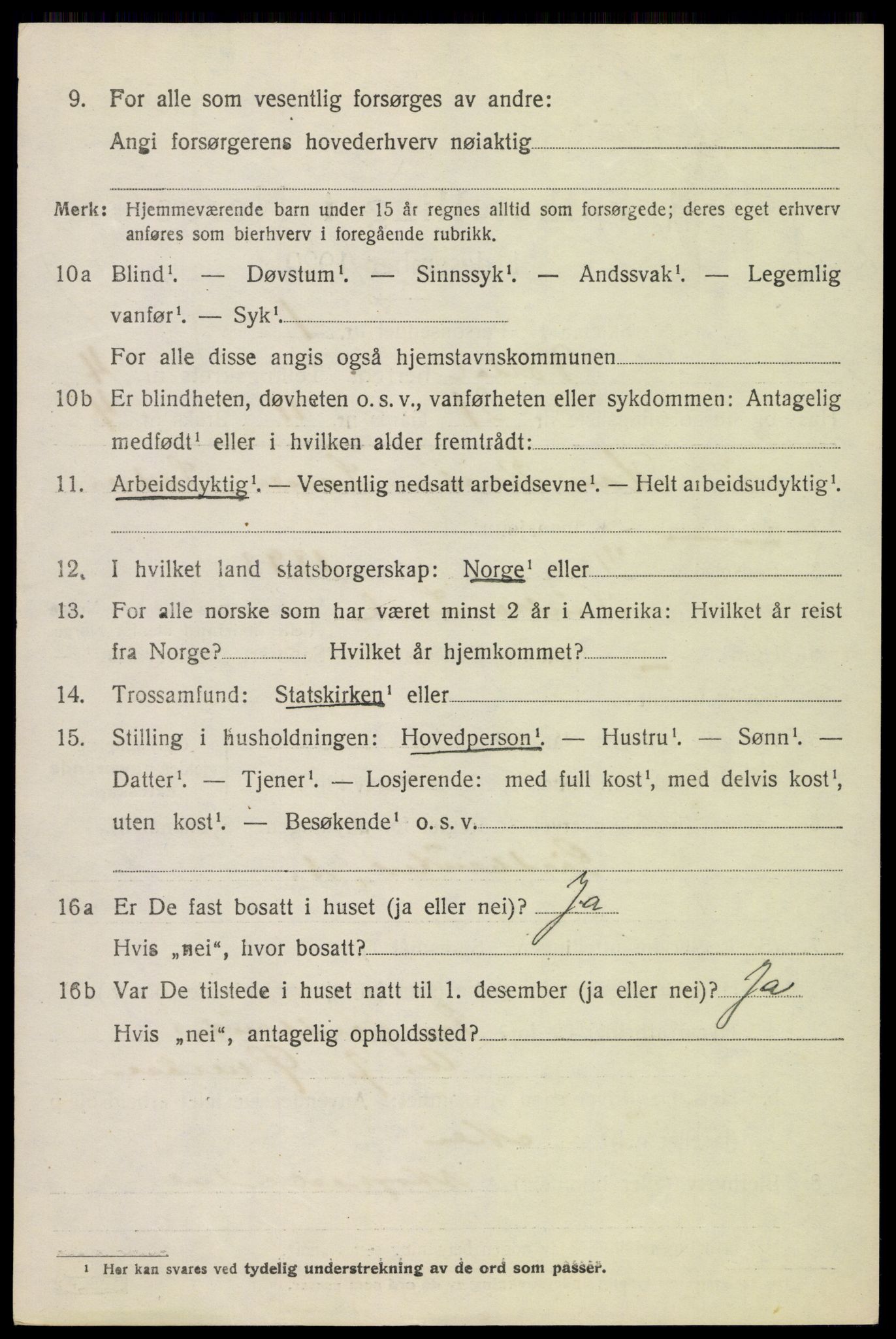 SAH, 1920 census for Vardal, 1920, p. 3060