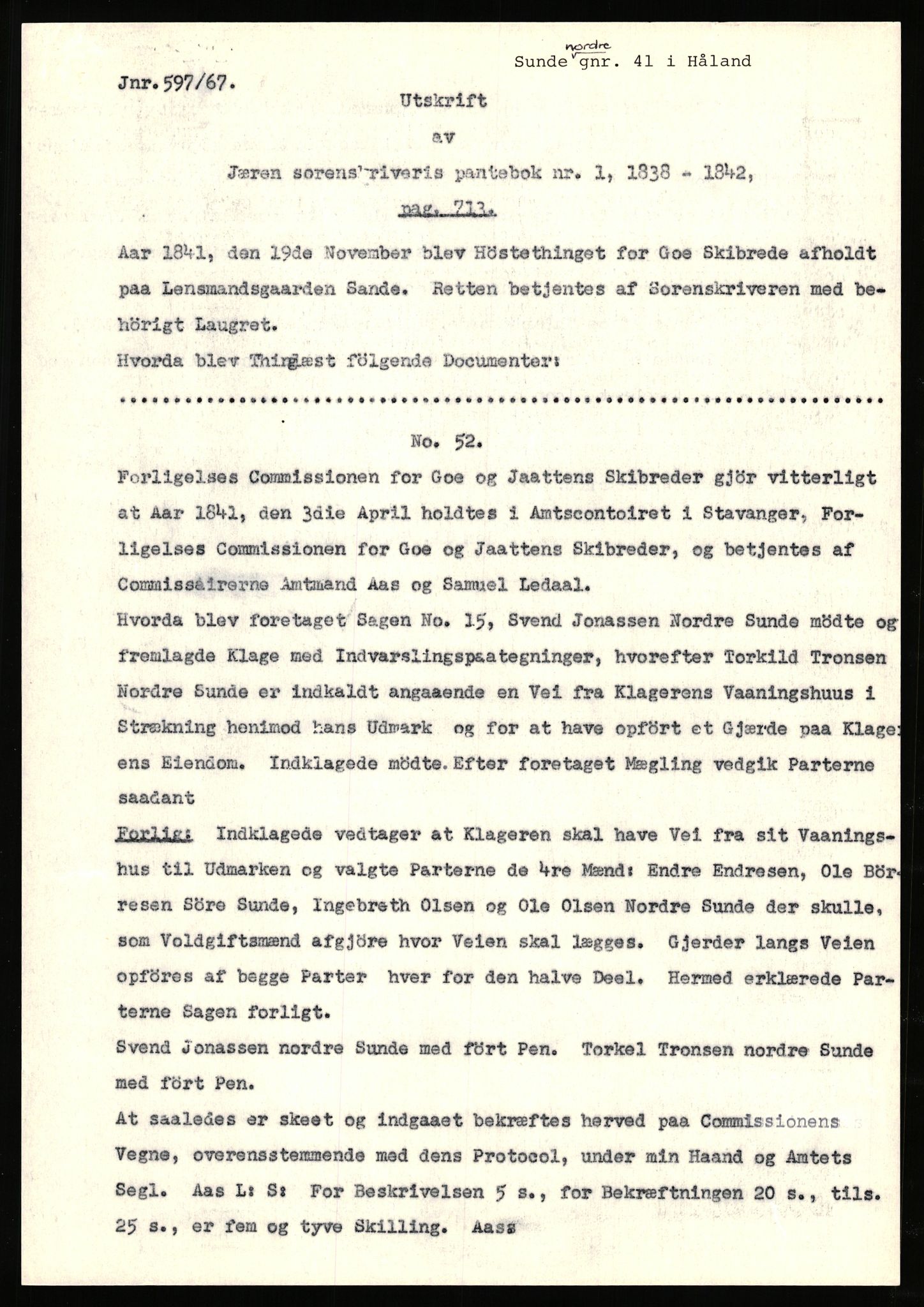 Statsarkivet i Stavanger, SAST/A-101971/03/Y/Yj/L0082: Avskrifter sortert etter gårdsnavn: Stølsmarken - Svele store, 1750-1930, p. 167