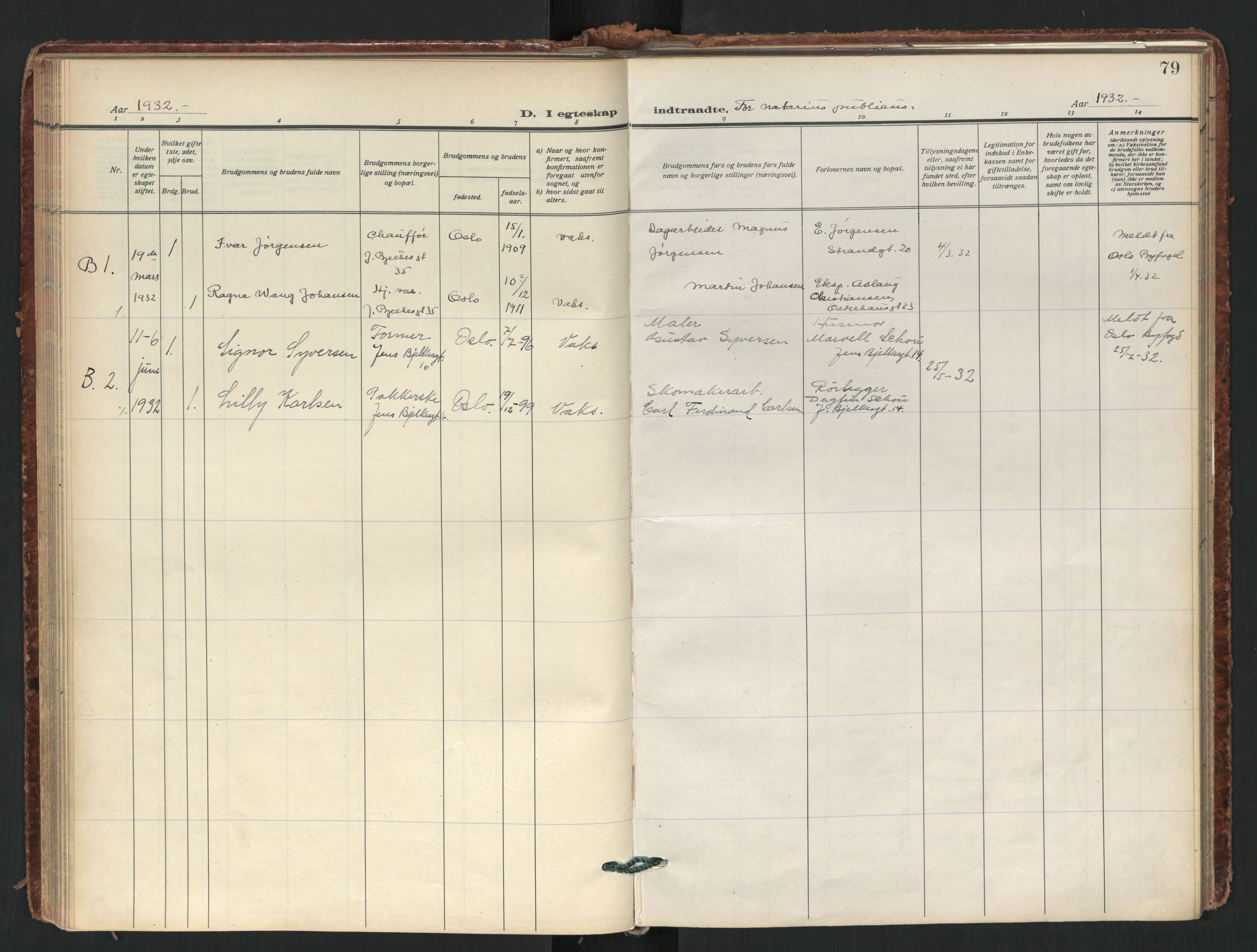 Tøyen prestekontor Kirkebøker, SAO/A-10167a/F/Fa/L0006: Parish register (official) no. 6, 1931-1966, p. 79