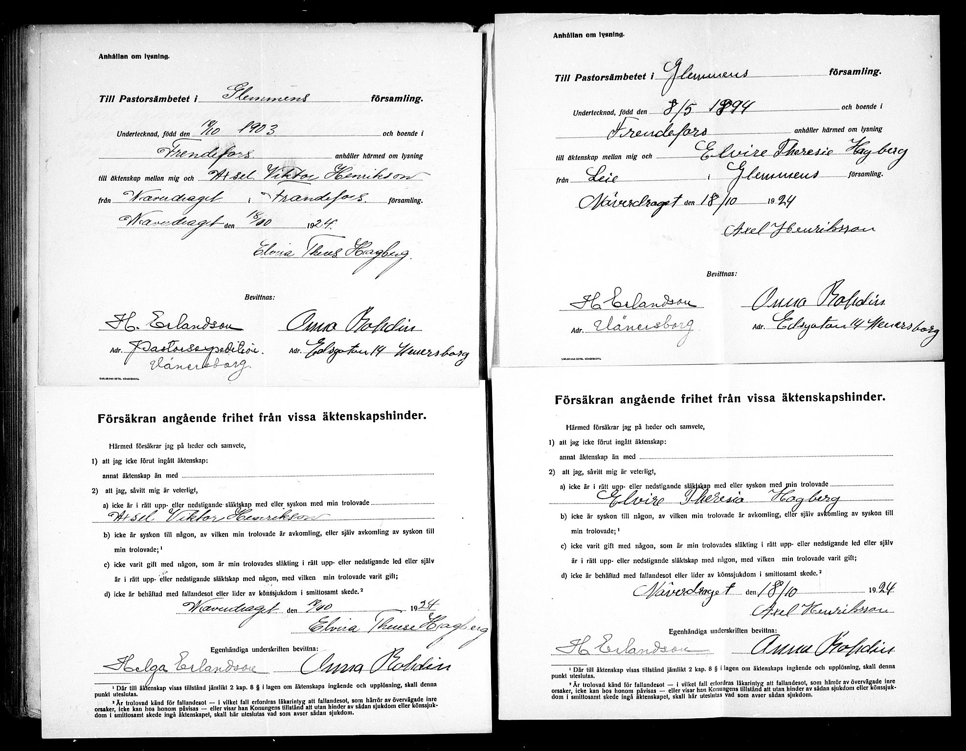 Glemmen prestekontor Kirkebøker, AV/SAO-A-10908/H/Ha/L0002: Banns register no. 2, 1919-1933