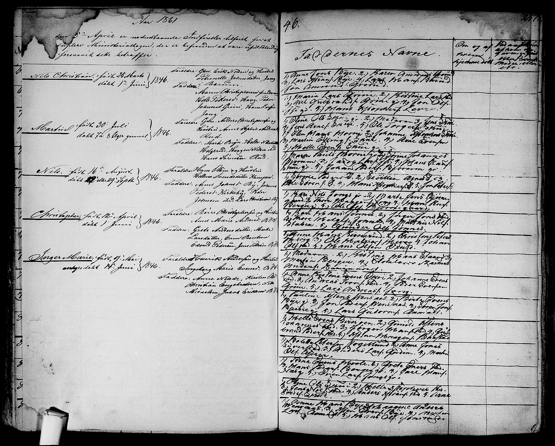Asker prestekontor Kirkebøker, SAO/A-10256a/F/Fa/L0007: Parish register (official) no. I 7, 1825-1864, p. 257