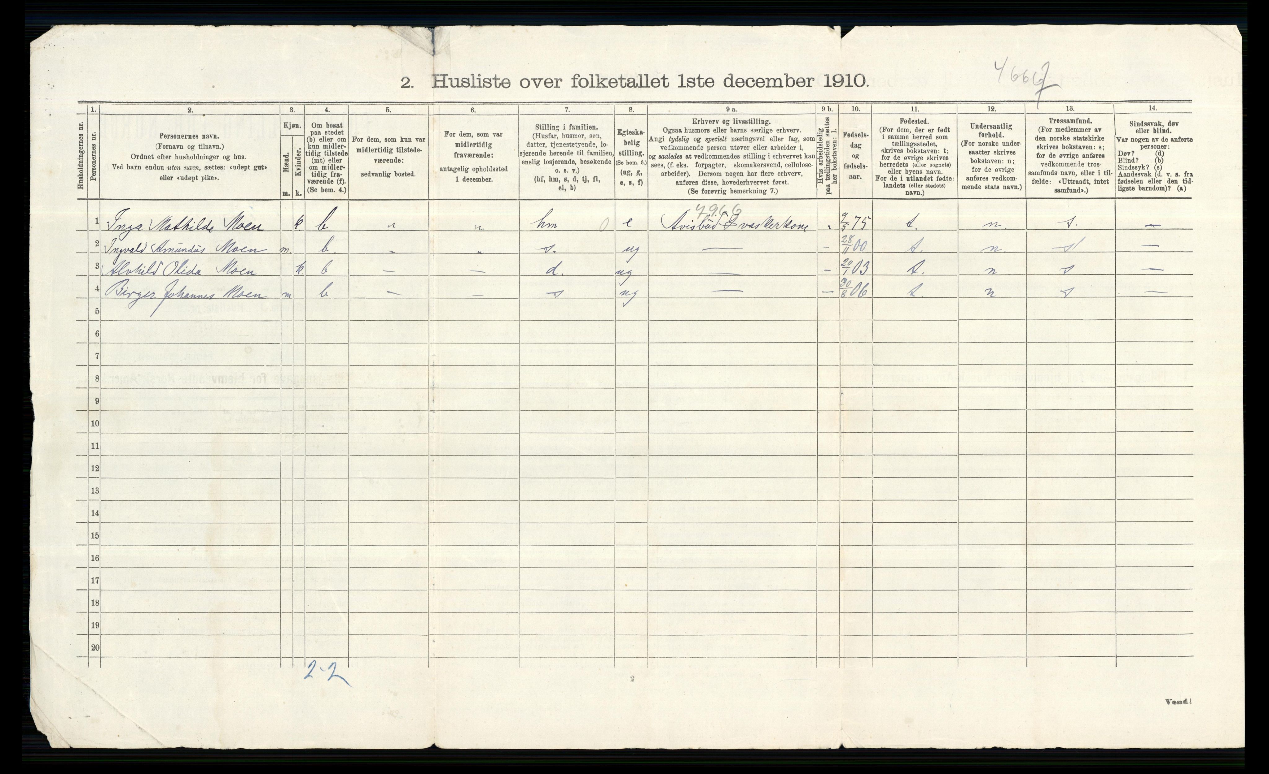 RA, 1910 census for Skedsmo, 1910, p. 26