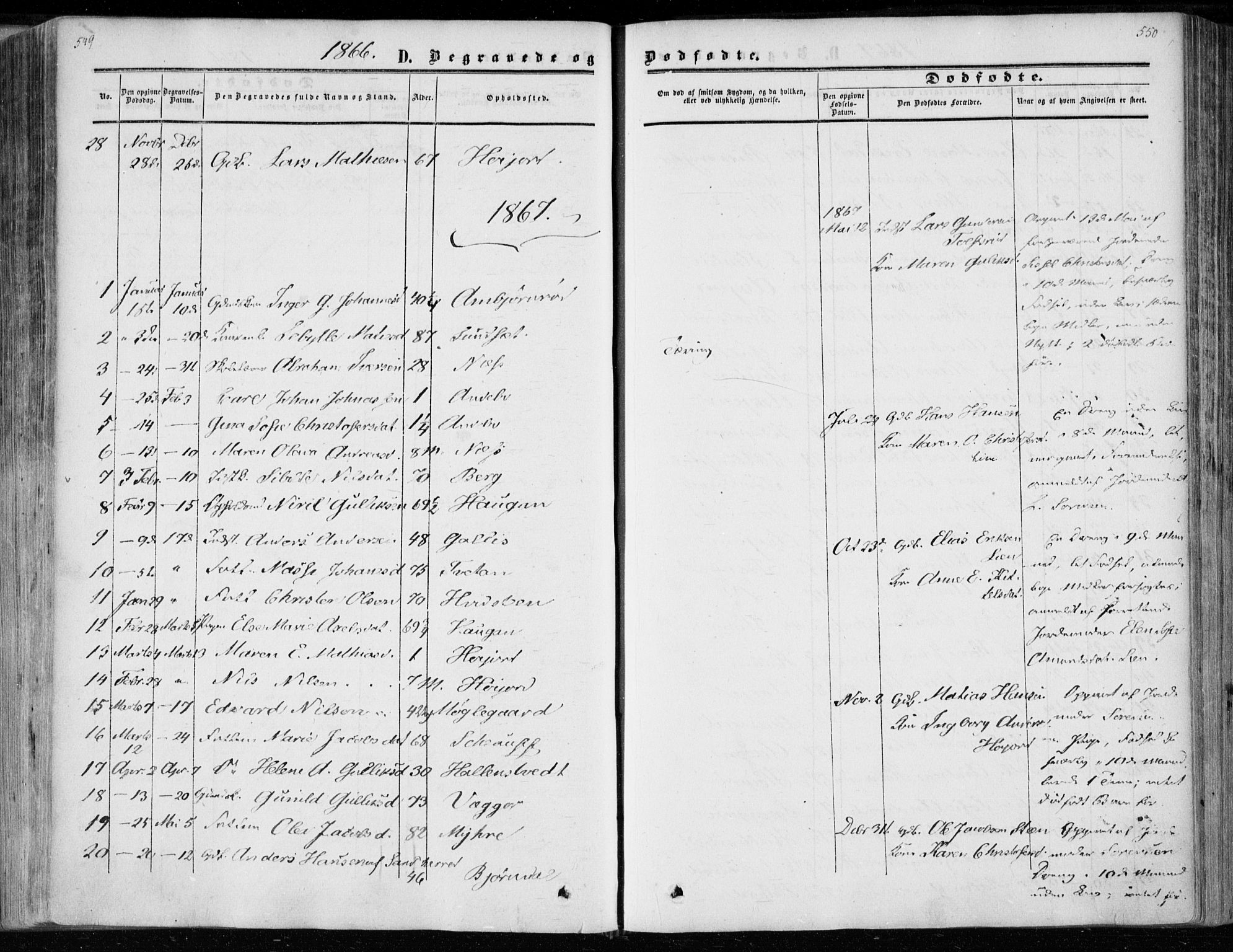 Andebu kirkebøker, AV/SAKO-A-336/F/Fa/L0005: Parish register (official) no. 5, 1857-1870, p. 549-550