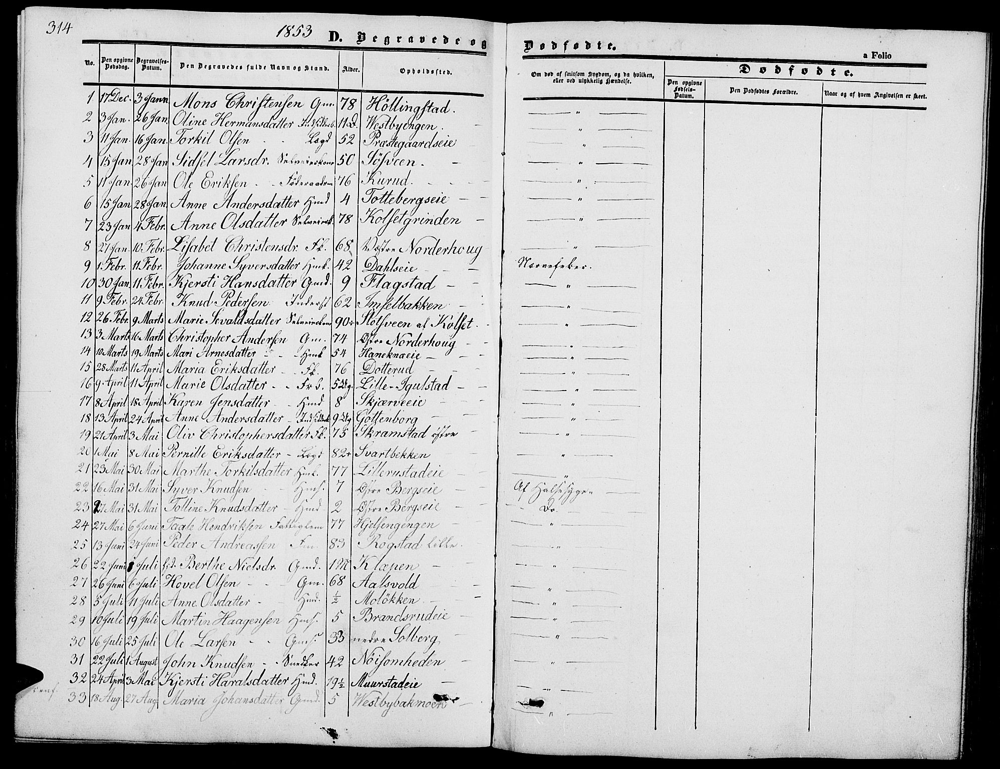 Løten prestekontor, SAH/PREST-022/L/La/L0003: Parish register (copy) no. 3, 1850-1862, p. 314
