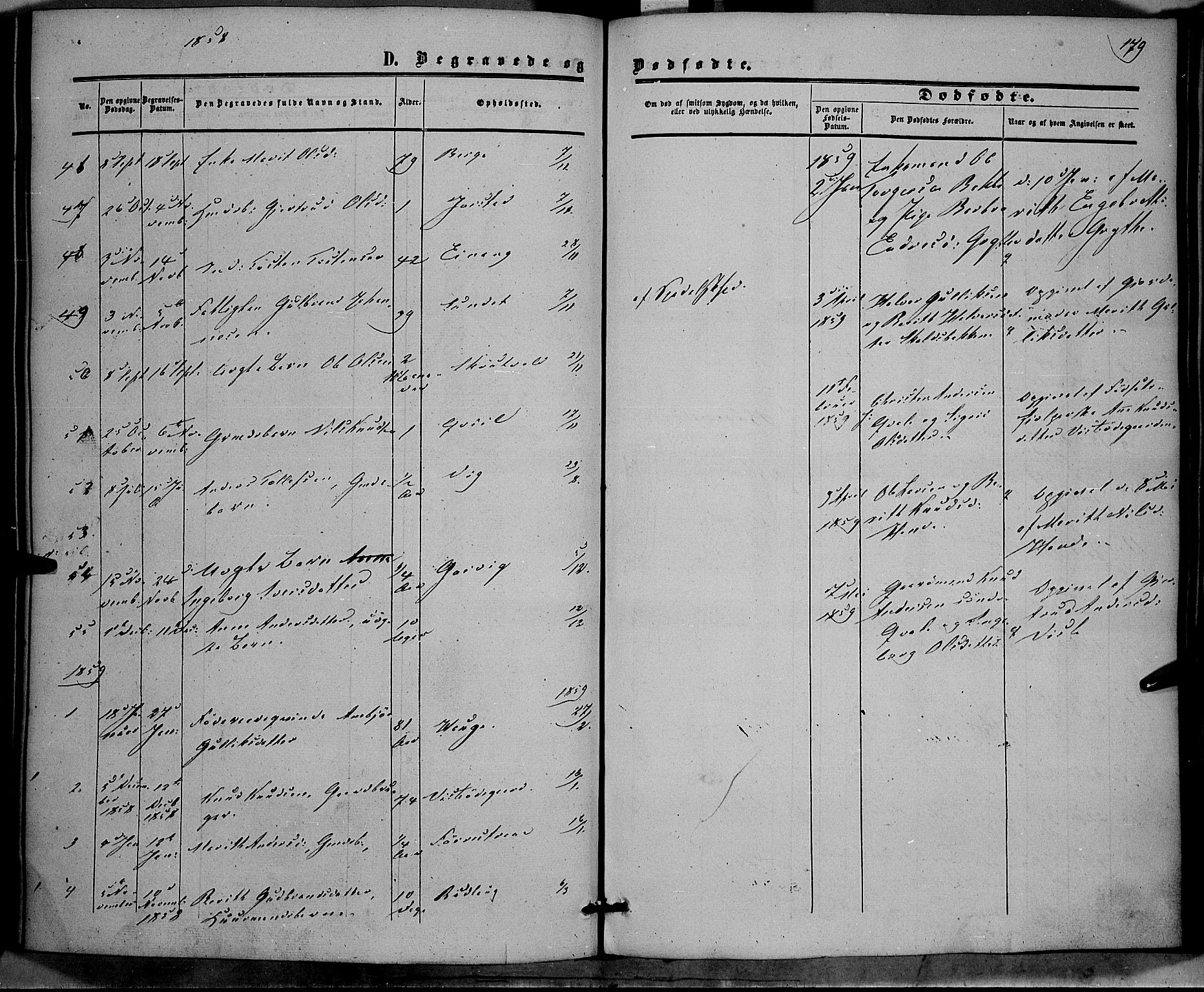 Vestre Slidre prestekontor, SAH/PREST-136/H/Ha/Haa/L0002: Parish register (official) no. 2, 1856-1864, p. 179