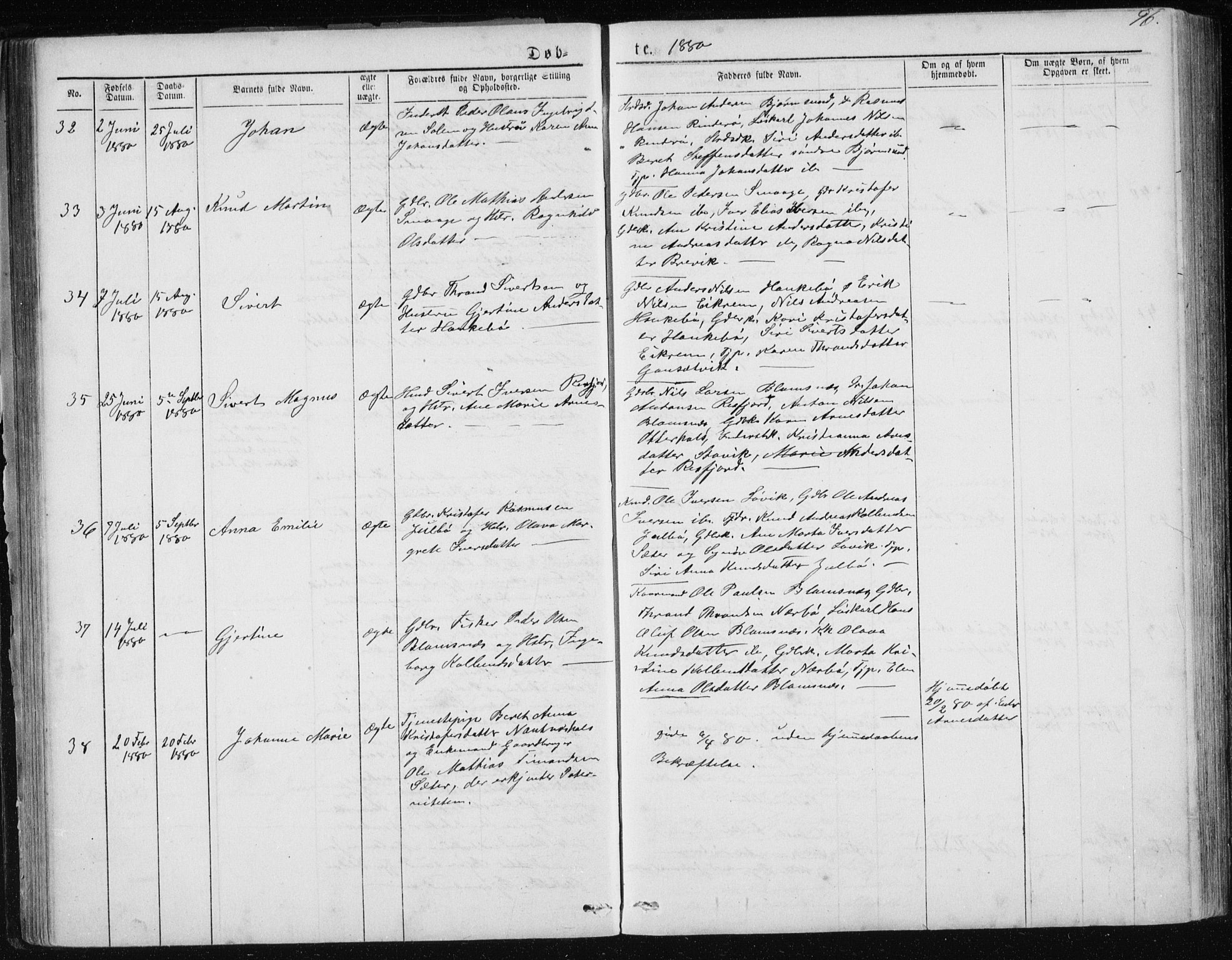 Ministerialprotokoller, klokkerbøker og fødselsregistre - Møre og Romsdal, AV/SAT-A-1454/560/L0724: Parish register (copy) no. 560C01, 1867-1892, p. 96