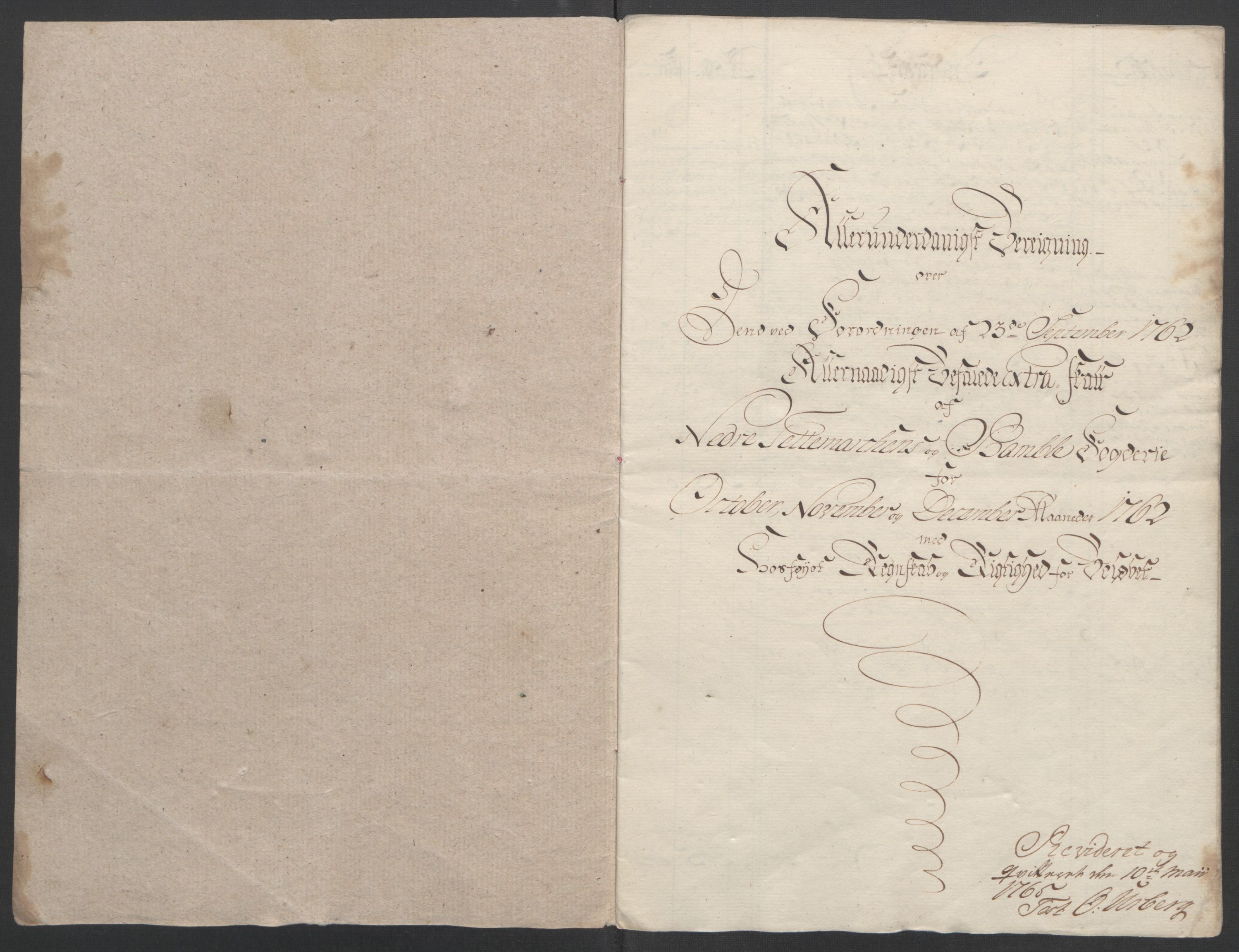 Rentekammeret inntil 1814, Reviderte regnskaper, Fogderegnskap, RA/EA-4092/R37/L2239: Ekstraskatten Nedre Telemark og Bamble, 1762-1763, p. 7