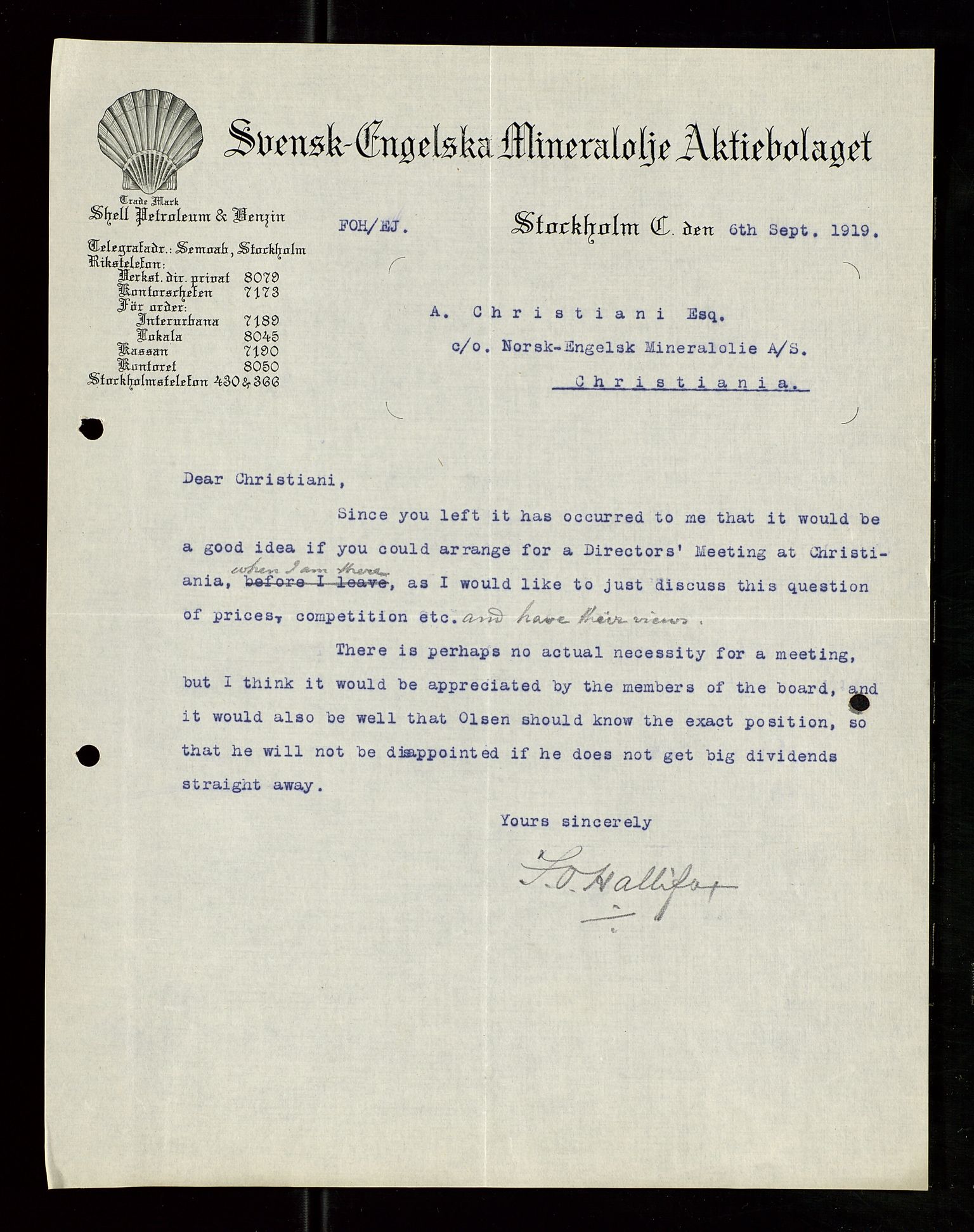 Pa 1521 - A/S Norske Shell, AV/SAST-A-101915/E/Ea/Eaa/L0007: Sjefskorrespondanse, 1919, p. 495