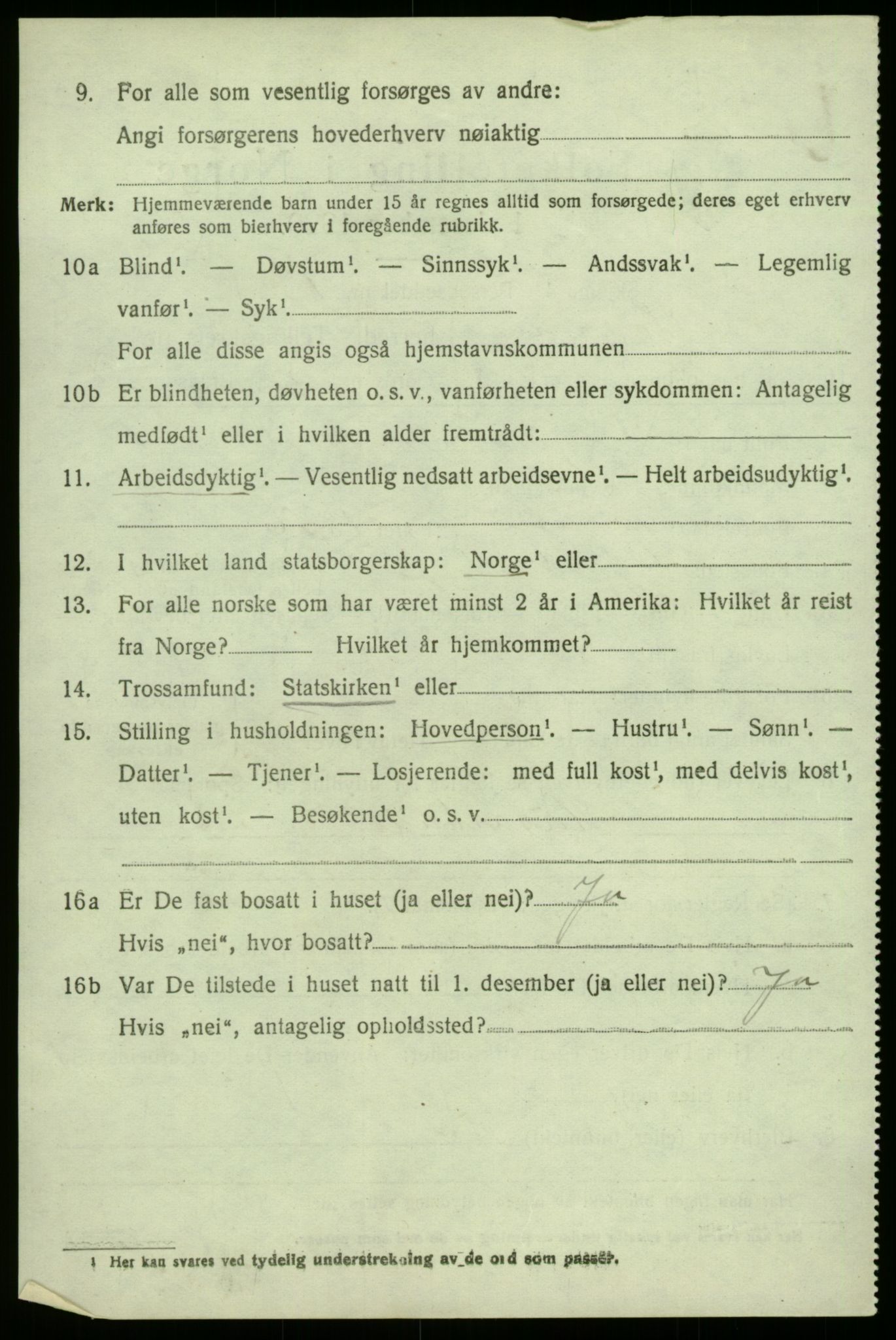 SAB, 1920 census for Sogndal, 1920, p. 1648