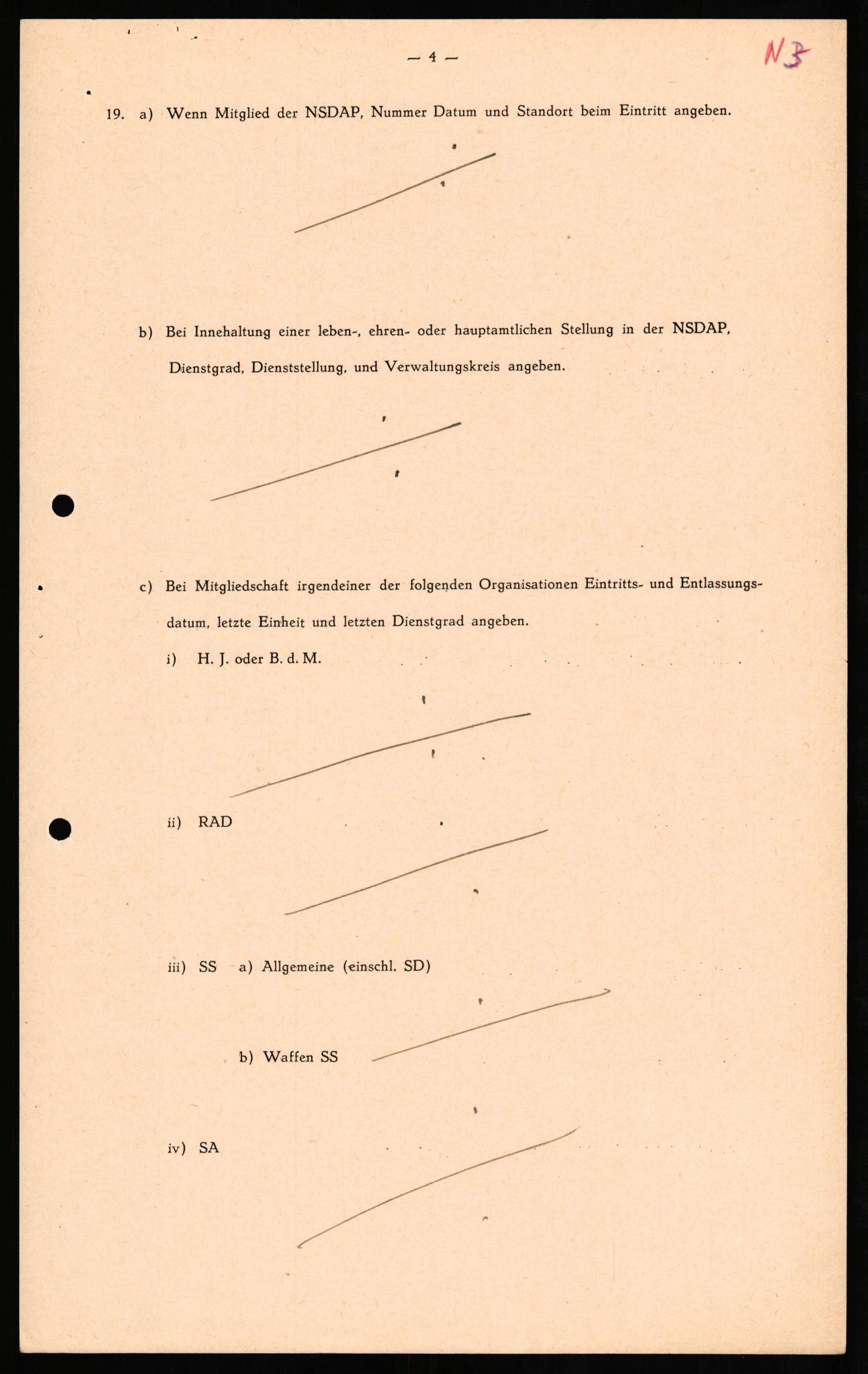 Forsvaret, Forsvarets overkommando II, RA/RAFA-3915/D/Db/L0024: CI Questionaires. Tyske okkupasjonsstyrker i Norge. Tyskere., 1945-1946, p. 98