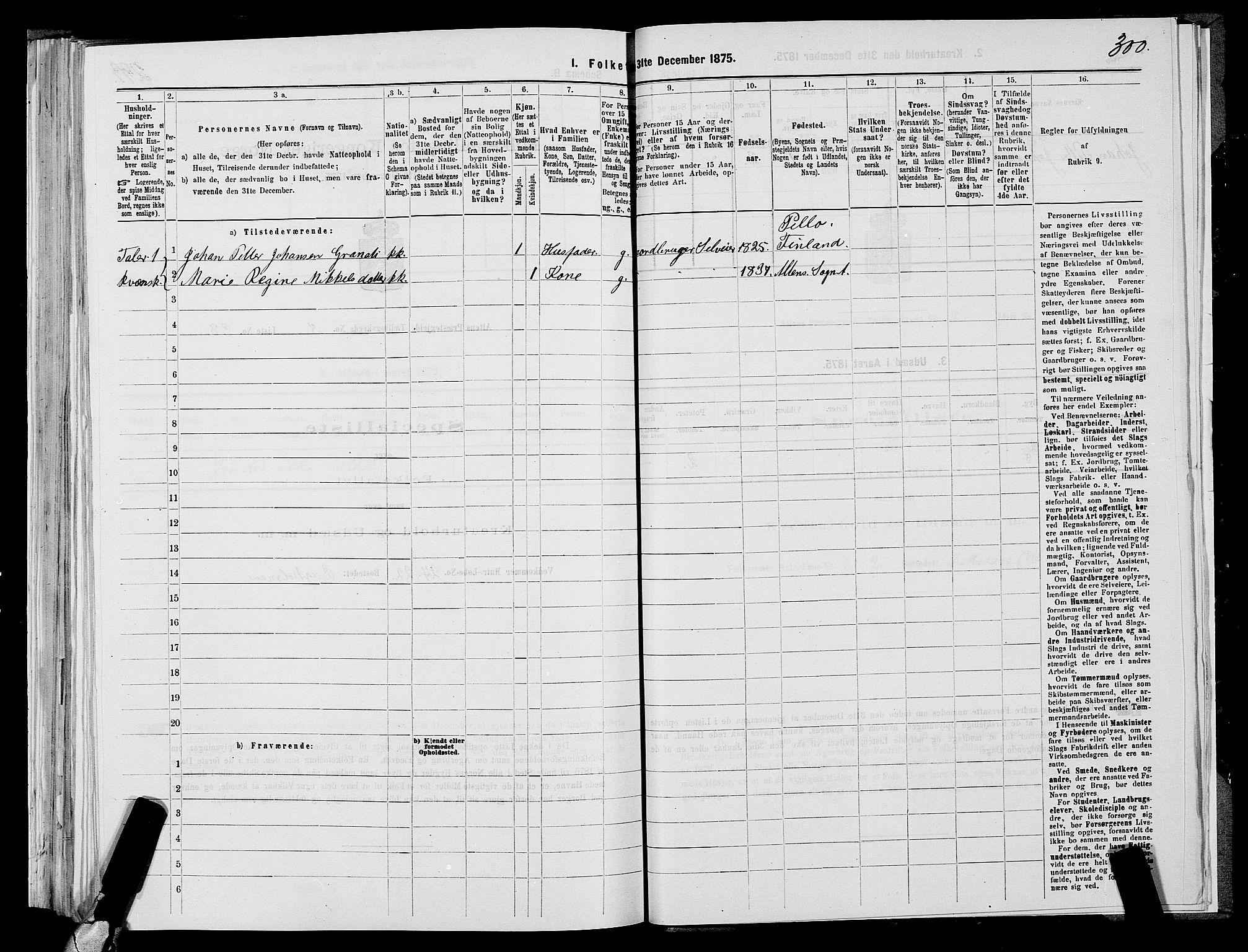 SATØ, 1875 census for 2012P Alta, 1875, p. 2300