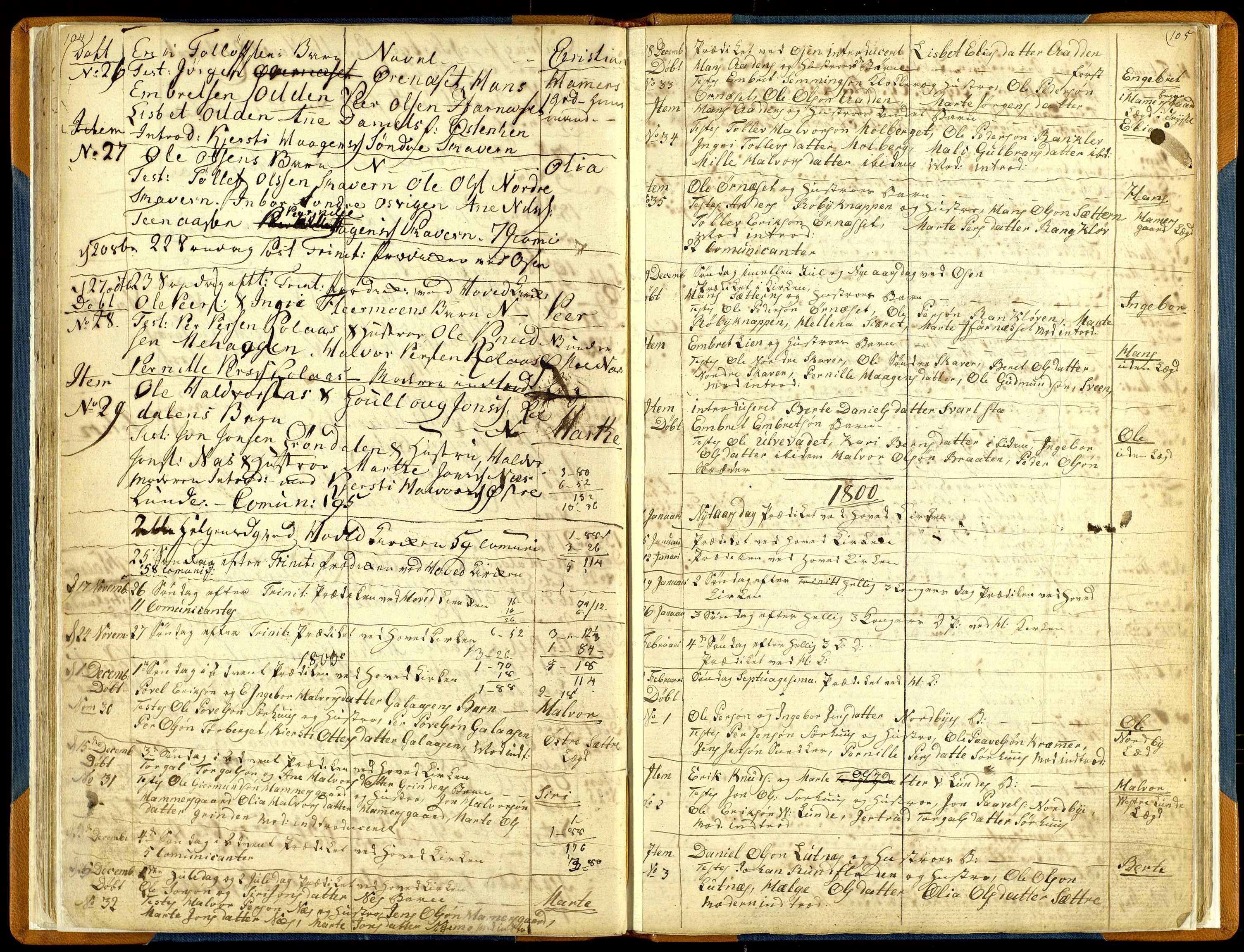 Trysil prestekontor, AV/SAH-PREST-046/H/Ha/Haa/L0001: Parish register (official) no. 1, 1781-1800, p. 104-105