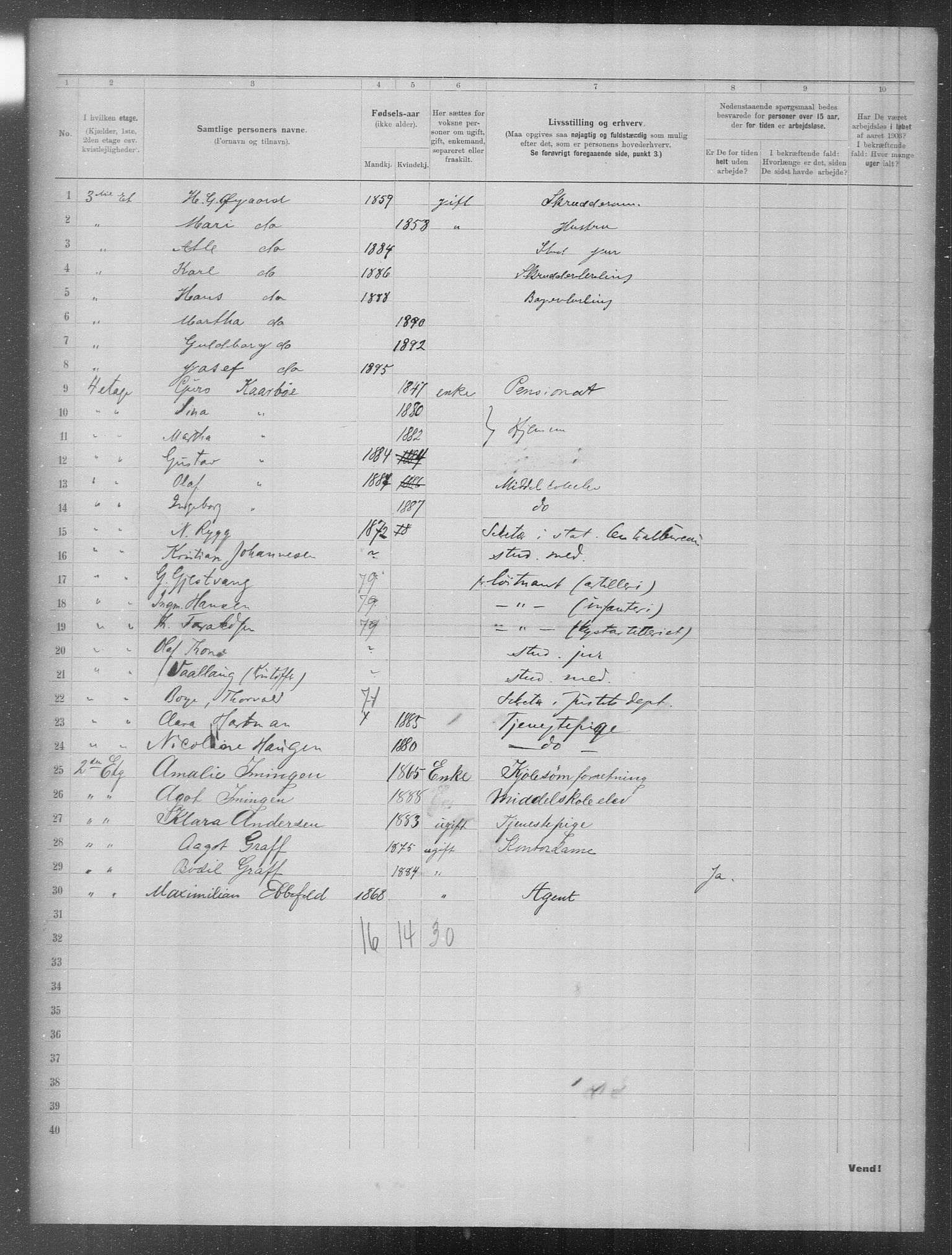 OBA, Municipal Census 1903 for Kristiania, 1903, p. 770