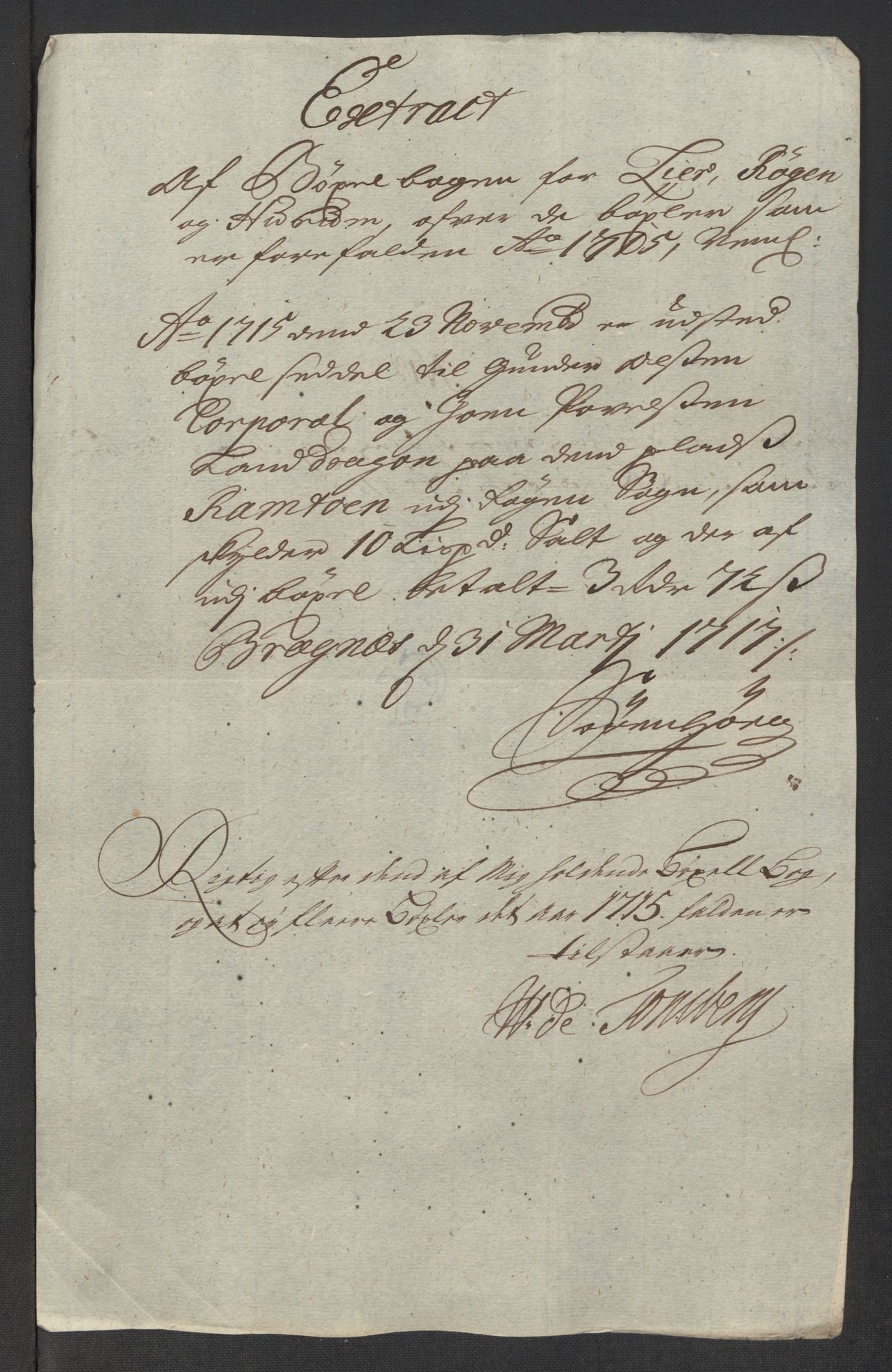 Rentekammeret inntil 1814, Reviderte regnskaper, Fogderegnskap, RA/EA-4092/R31/L1710: Fogderegnskap Hurum, Røyken, Eiker, Lier og Buskerud, 1715-1716, p. 257