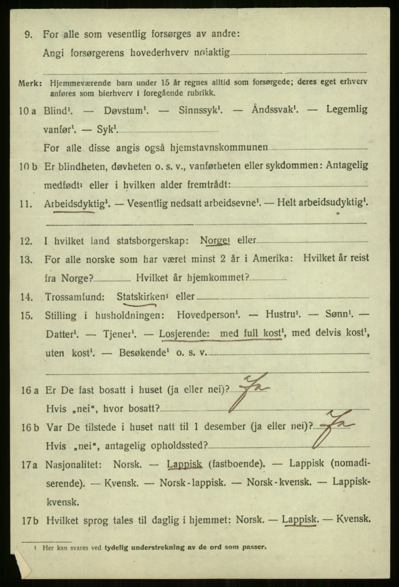 SATØ, 1920 census for Lyngen, 1920, p. 7337