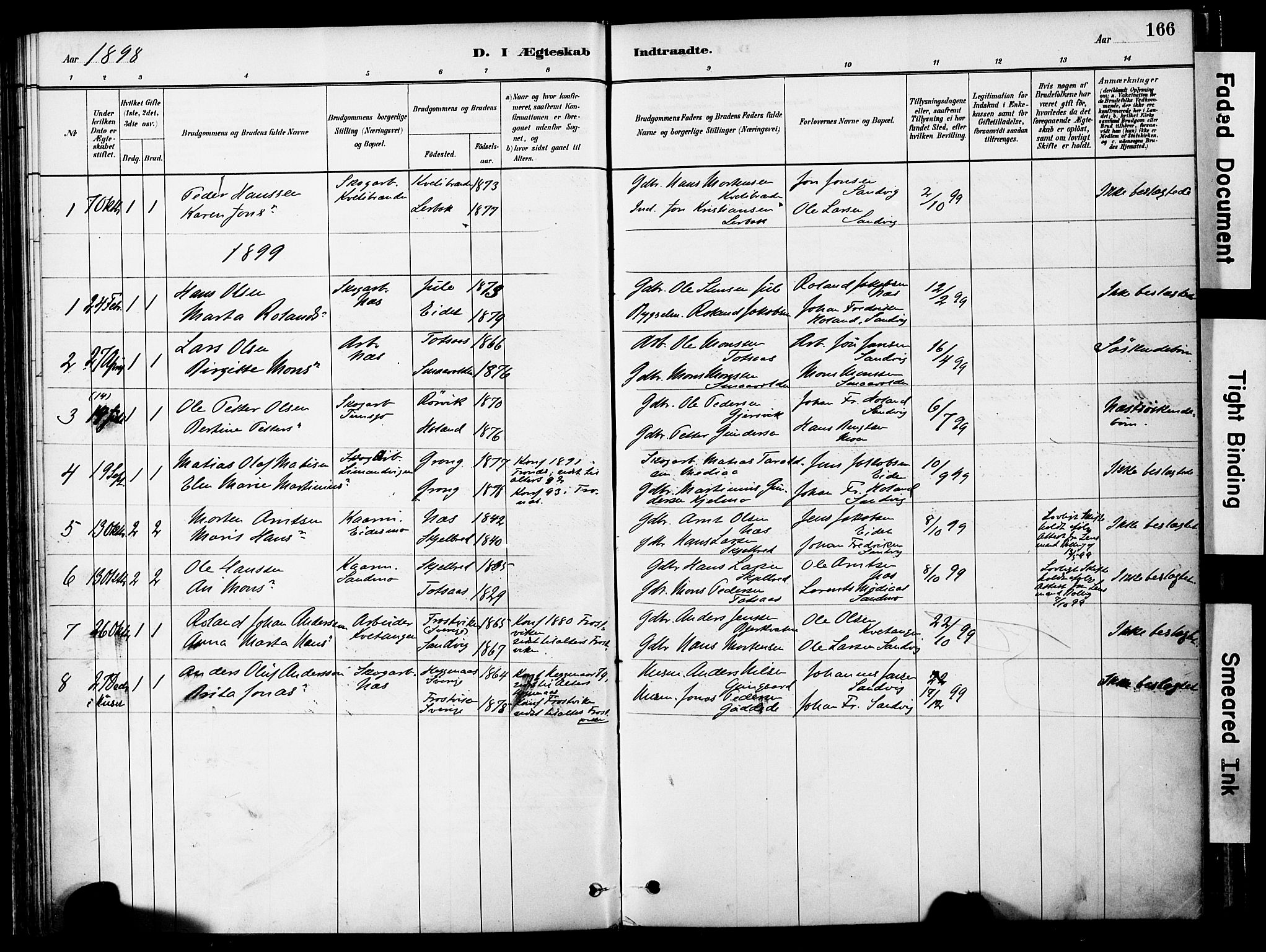 Ministerialprotokoller, klokkerbøker og fødselsregistre - Nord-Trøndelag, SAT/A-1458/755/L0494: Parish register (official) no. 755A03, 1882-1902, p. 166