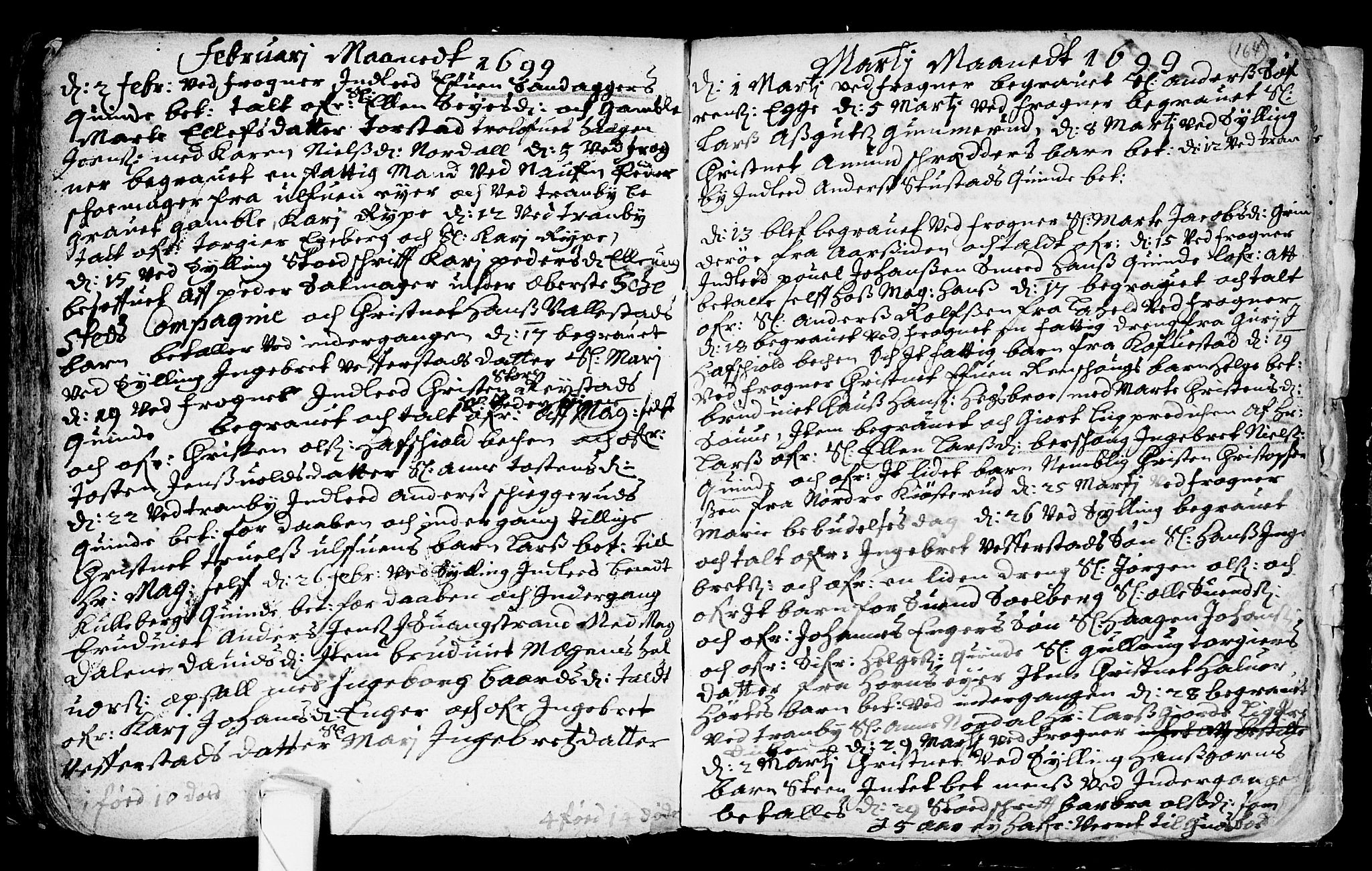 Lier kirkebøker, AV/SAKO-A-230/F/Fa/L0001: Parish register (official) no. I 1, 1672-1701, p. 164