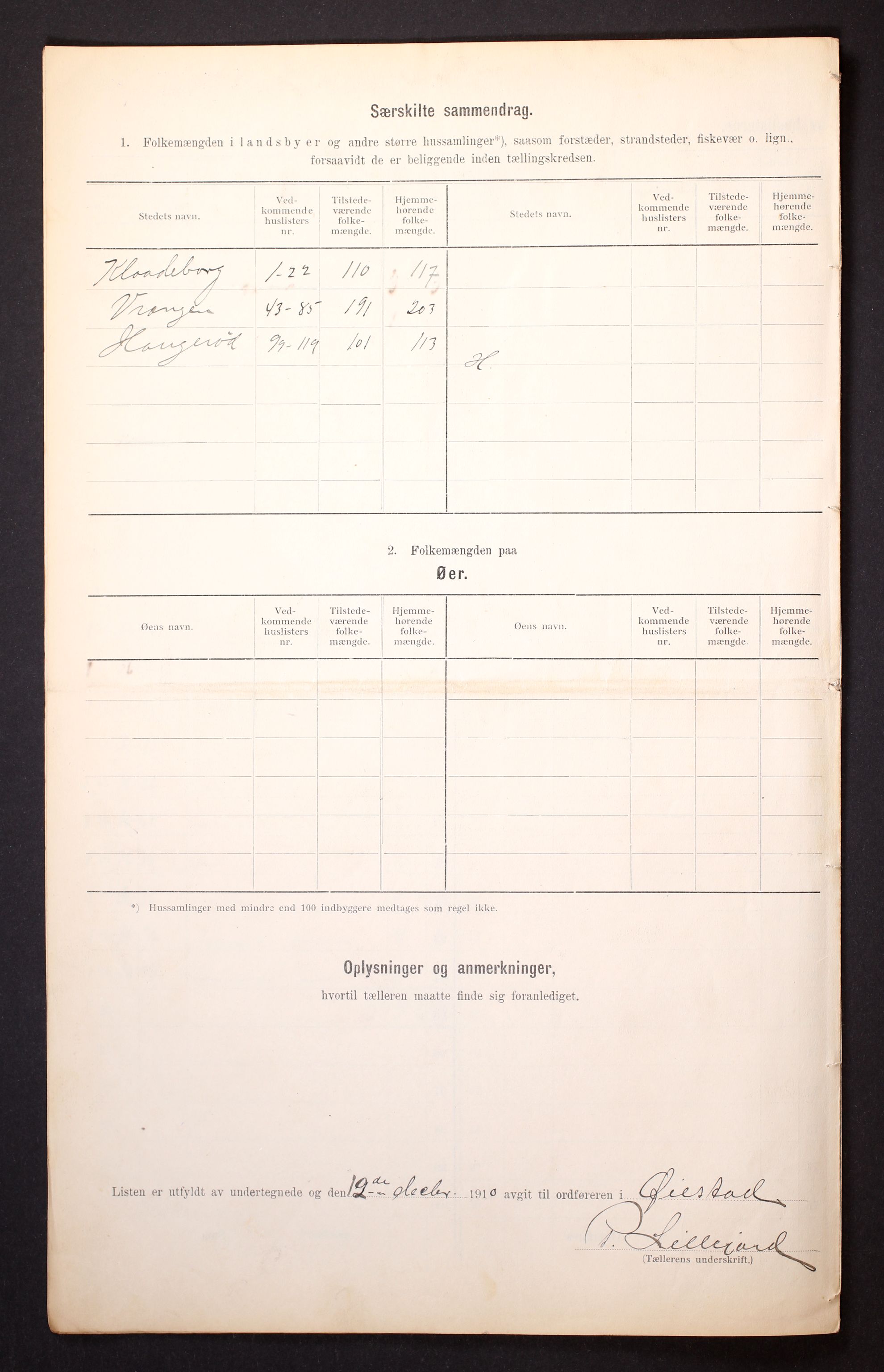 RA, 1910 census for Øyestad, 1910, p. 31