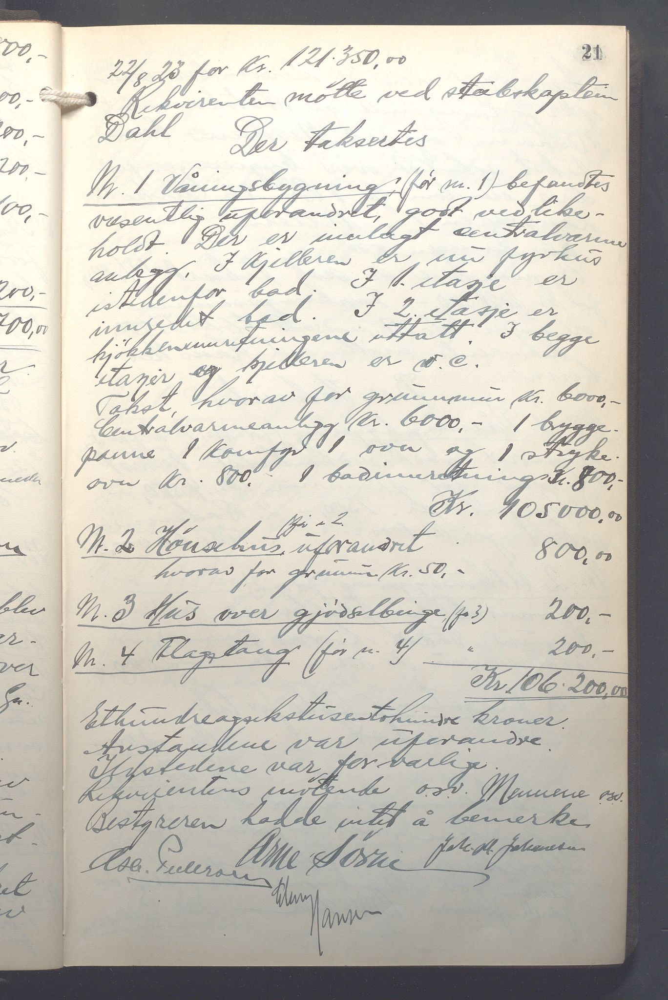Lensmennene i Aker, OBA/A-10133/F/Fb/L0004: Branntakstprotokoll, 1931-1937, p. 21