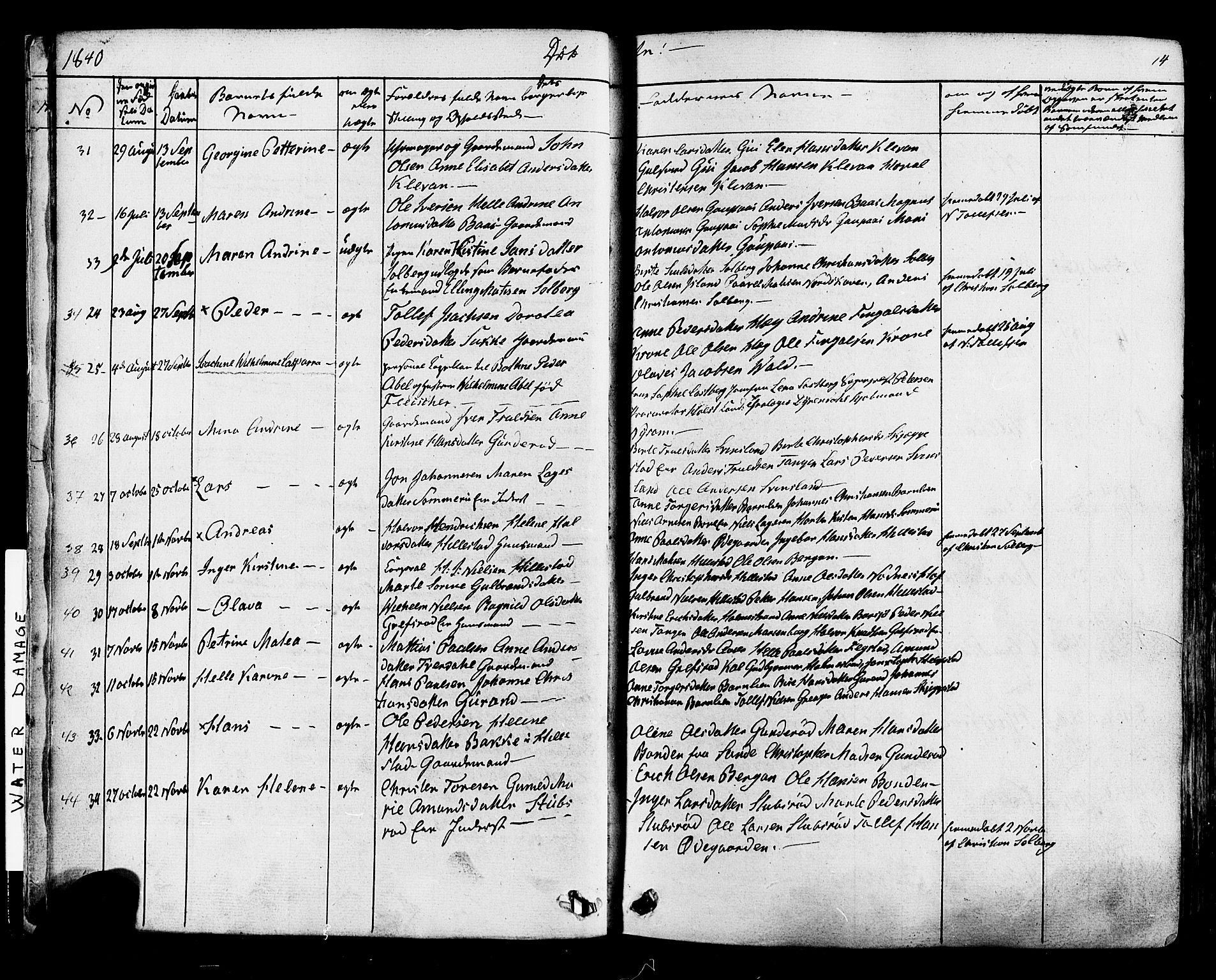 Botne kirkebøker, SAKO/A-340/F/Fa/L0006: Parish register (official) no. I 6, 1836-1877, p. 14