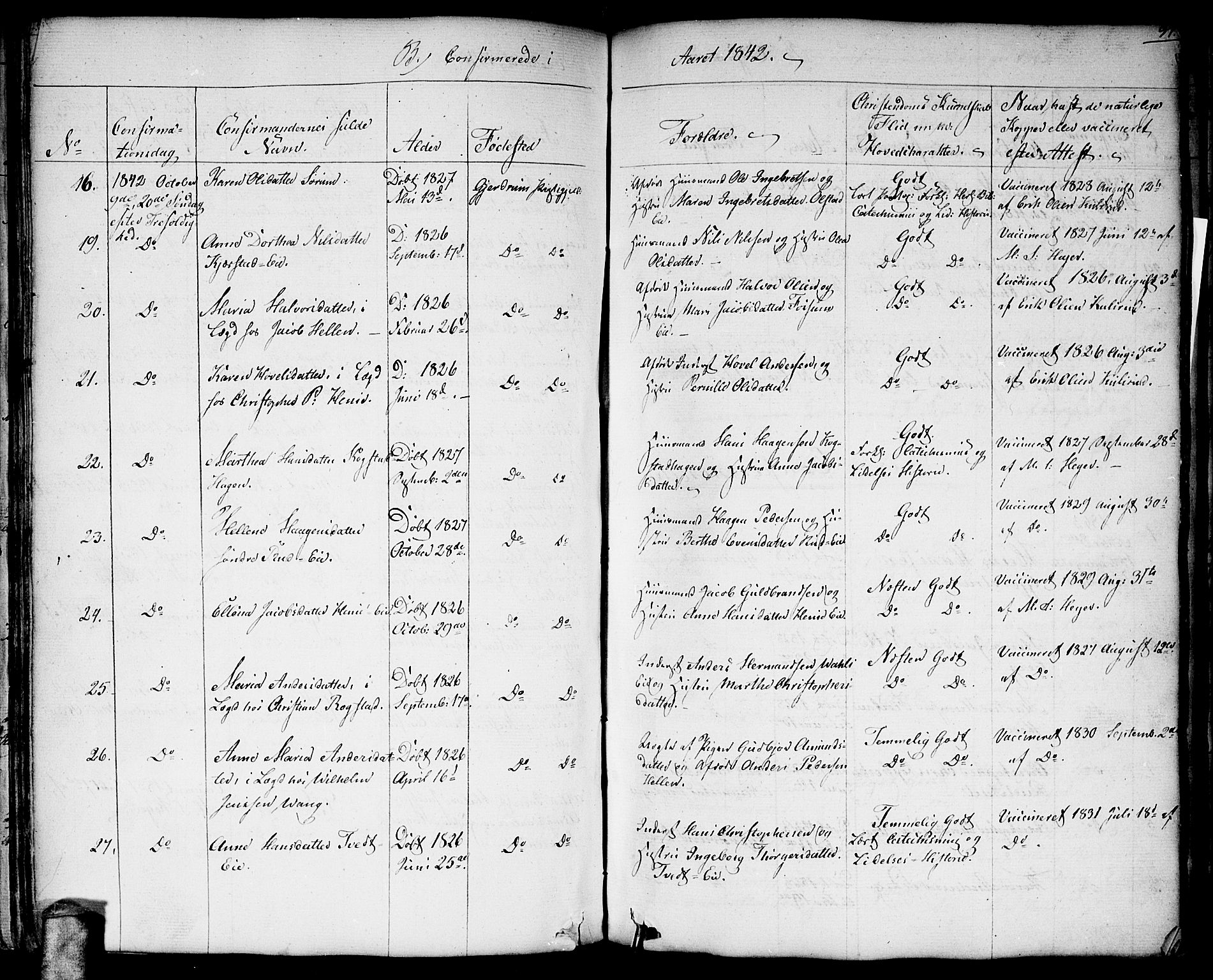 Gjerdrum prestekontor Kirkebøker, SAO/A-10412b/G/Ga/L0002: Parish register (copy) no. I 2, 1836-1850, p. 97