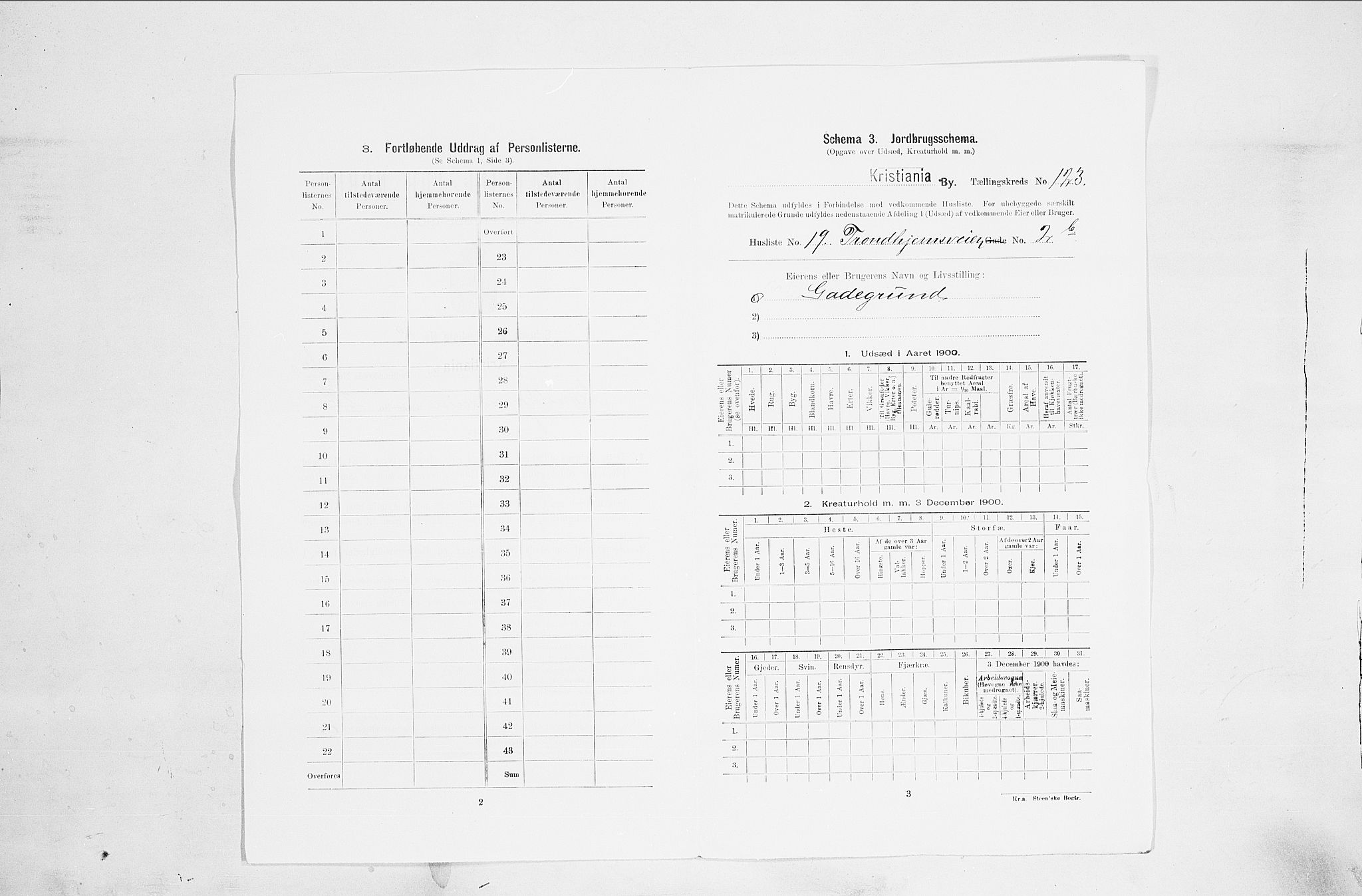 SAO, 1900 census for Kristiania, 1900, p. 104152