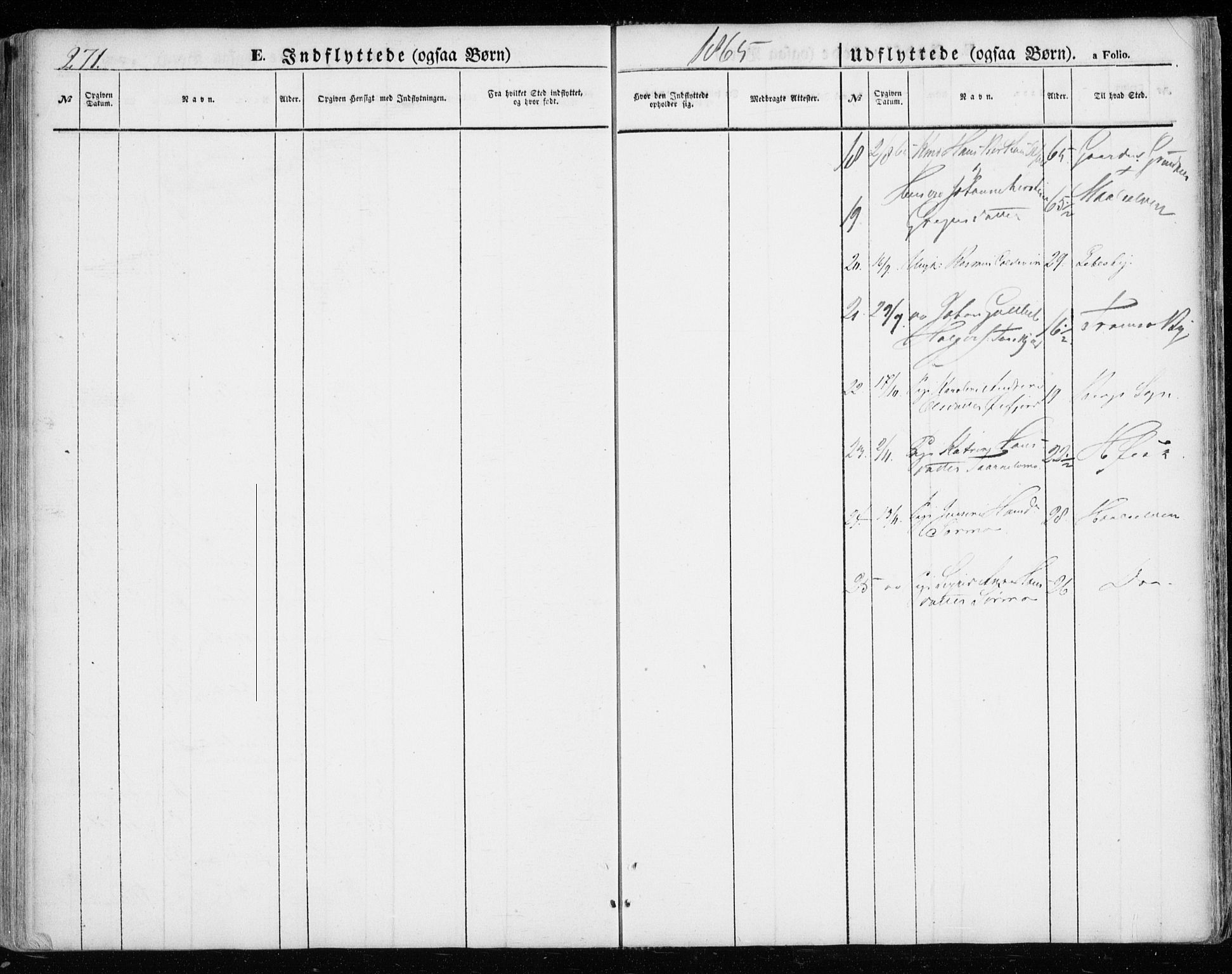Lenvik sokneprestembete, SATØ/S-1310/H/Ha/Haa/L0007kirke: Parish register (official) no. 7, 1855-1865, p. 271