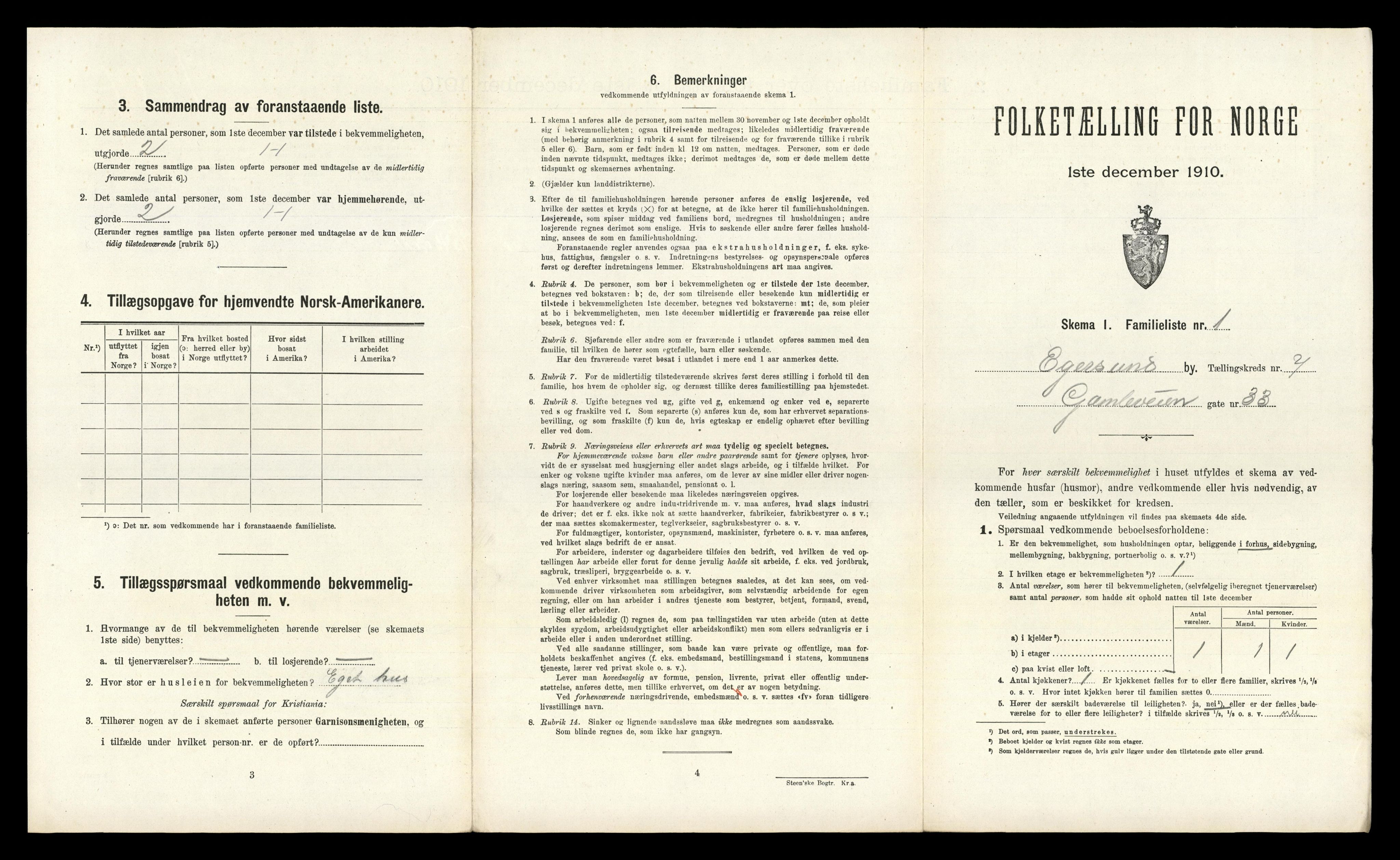 RA, 1910 census for Egersund, 1910, p. 1917