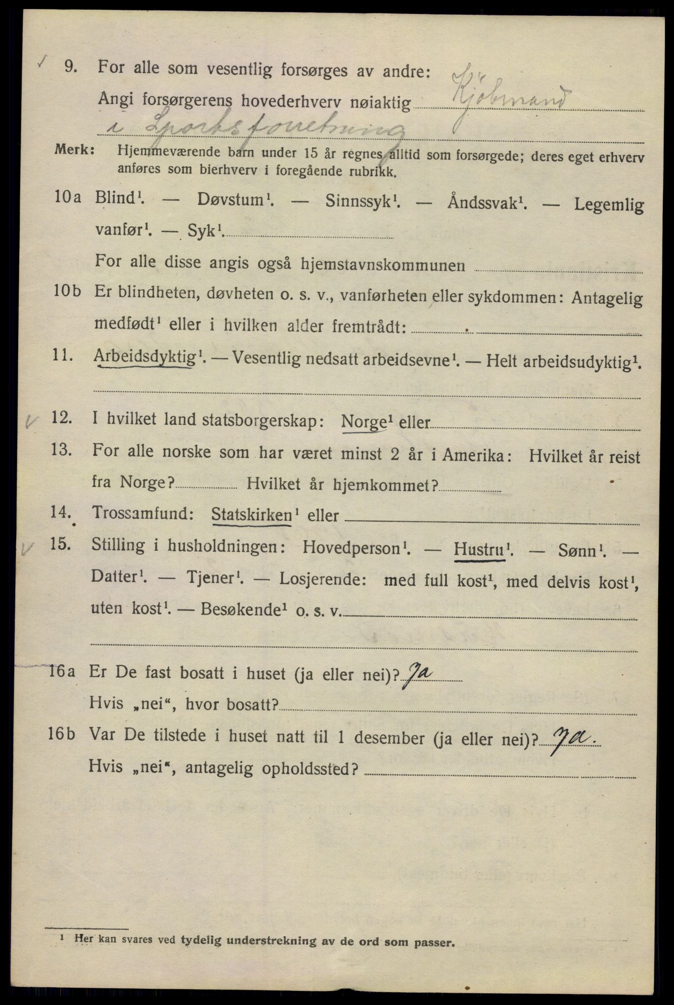 SAO, 1920 census for Kristiania, 1920, p. 199912