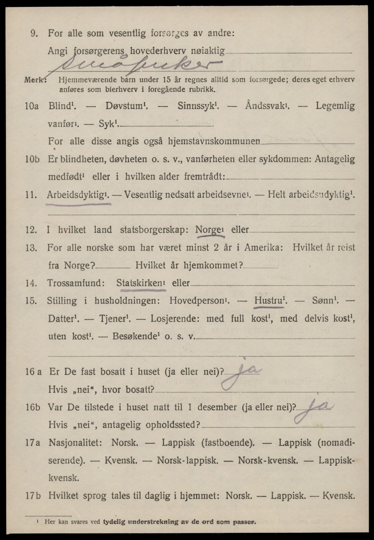 SAT, 1920 census for Jøssund, 1920, p. 2153