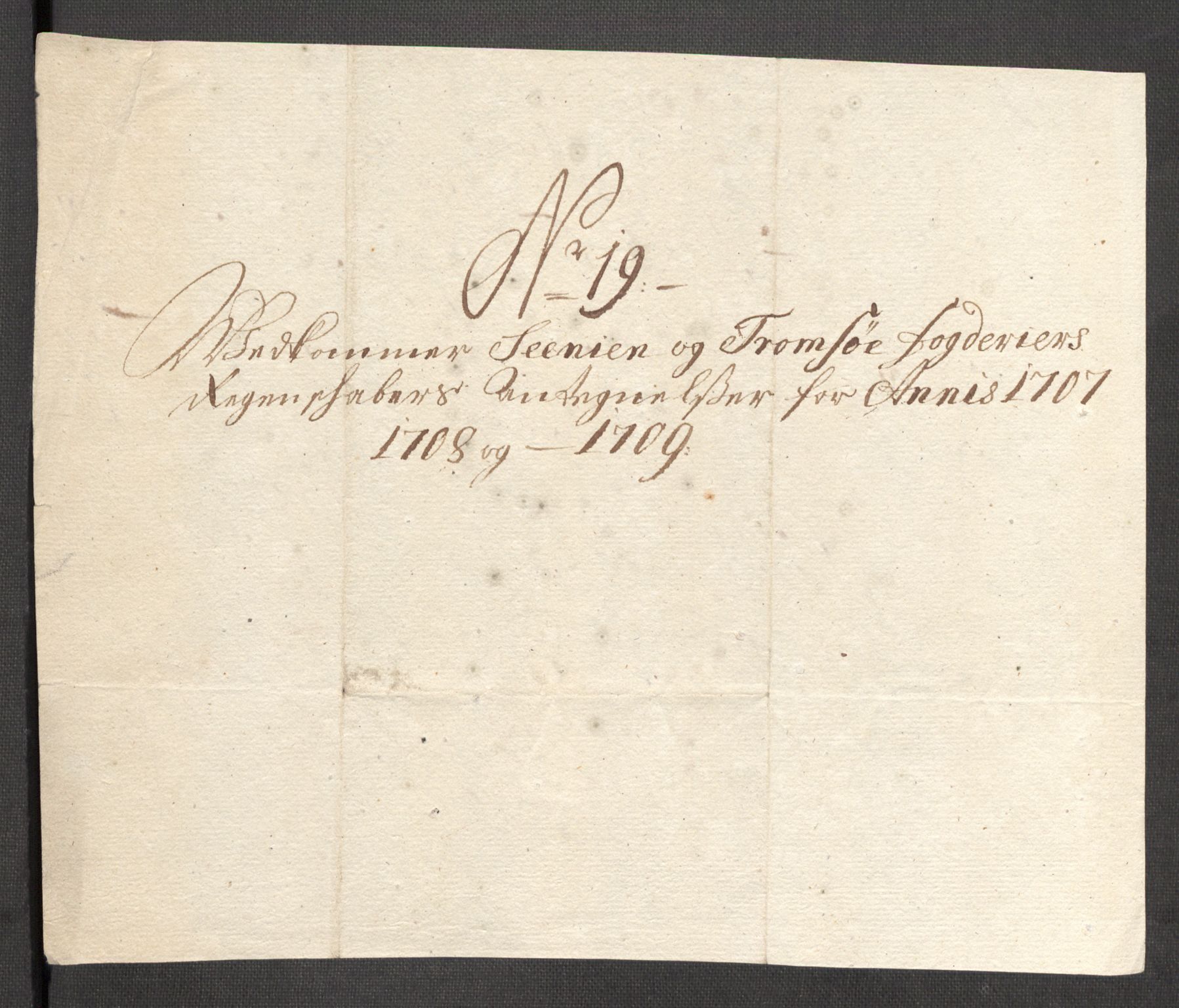 Rentekammeret inntil 1814, Reviderte regnskaper, Fogderegnskap, AV/RA-EA-4092/R68/L4757: Fogderegnskap Senja og Troms, 1708-1710, p. 138