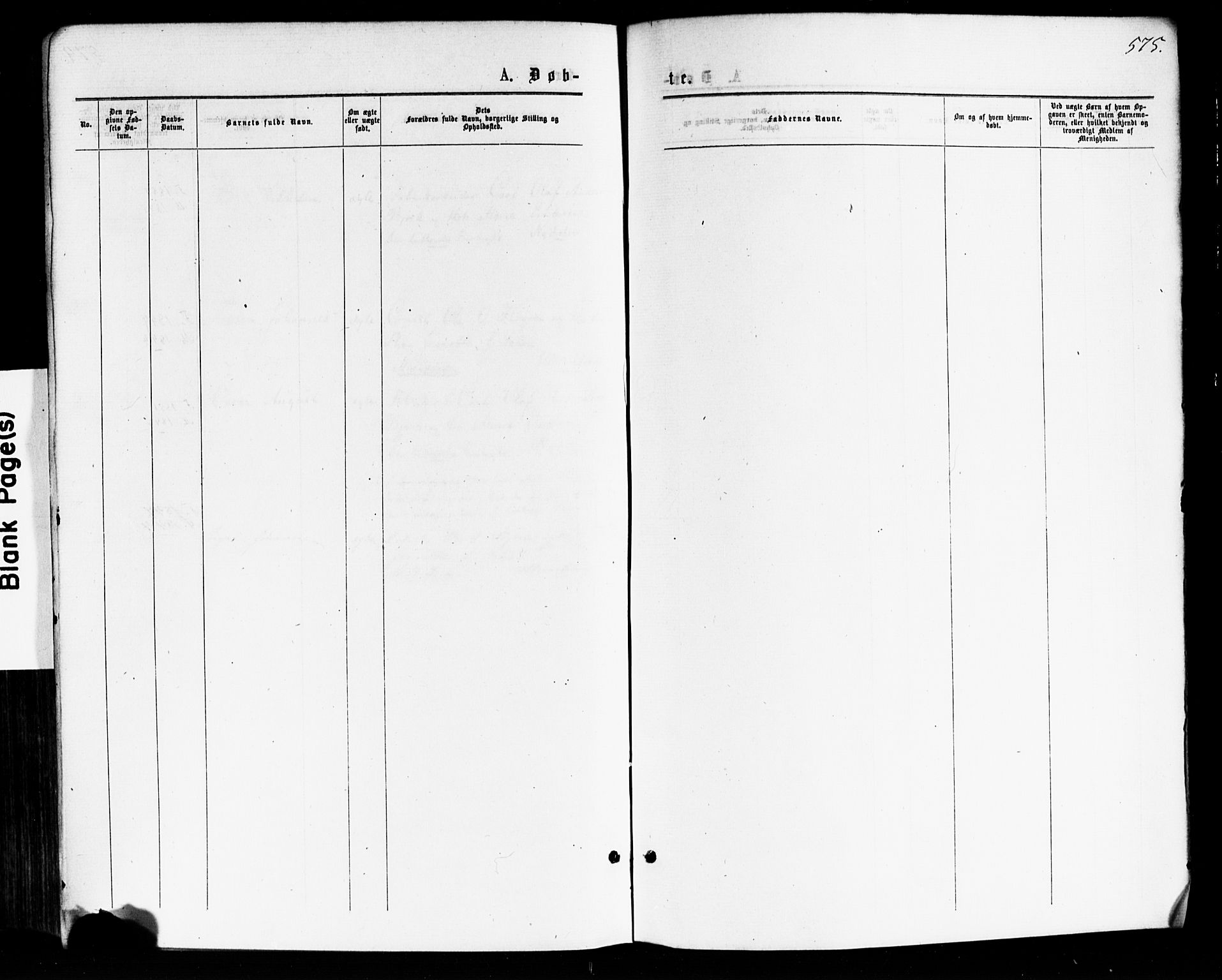 Vestre Aker prestekontor Kirkebøker, AV/SAO-A-10025/F/Fa/L0007: Parish register (official) no. 7, 1875-1886, p. 575