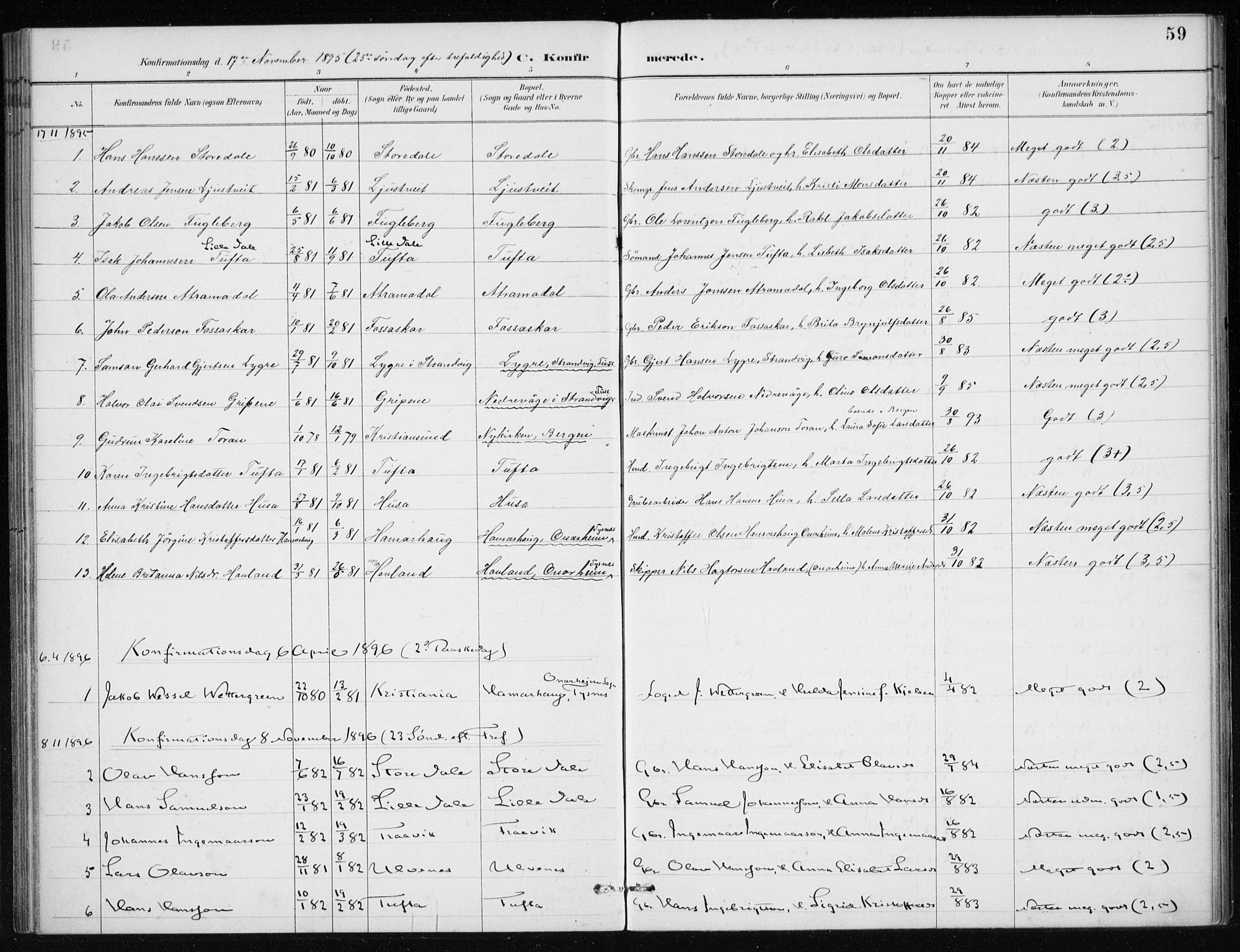 Kvinnherad sokneprestembete, SAB/A-76401/H/Haa: Parish register (official) no. E 1, 1887-1912, p. 59