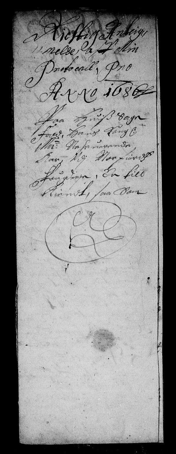 Rentekammeret inntil 1814, Reviderte regnskaper, Stiftamtstueregnskaper, Bergen stiftamt, AV/RA-EA-6043/R/Rc/L0080: Bergen stiftamt, 1686