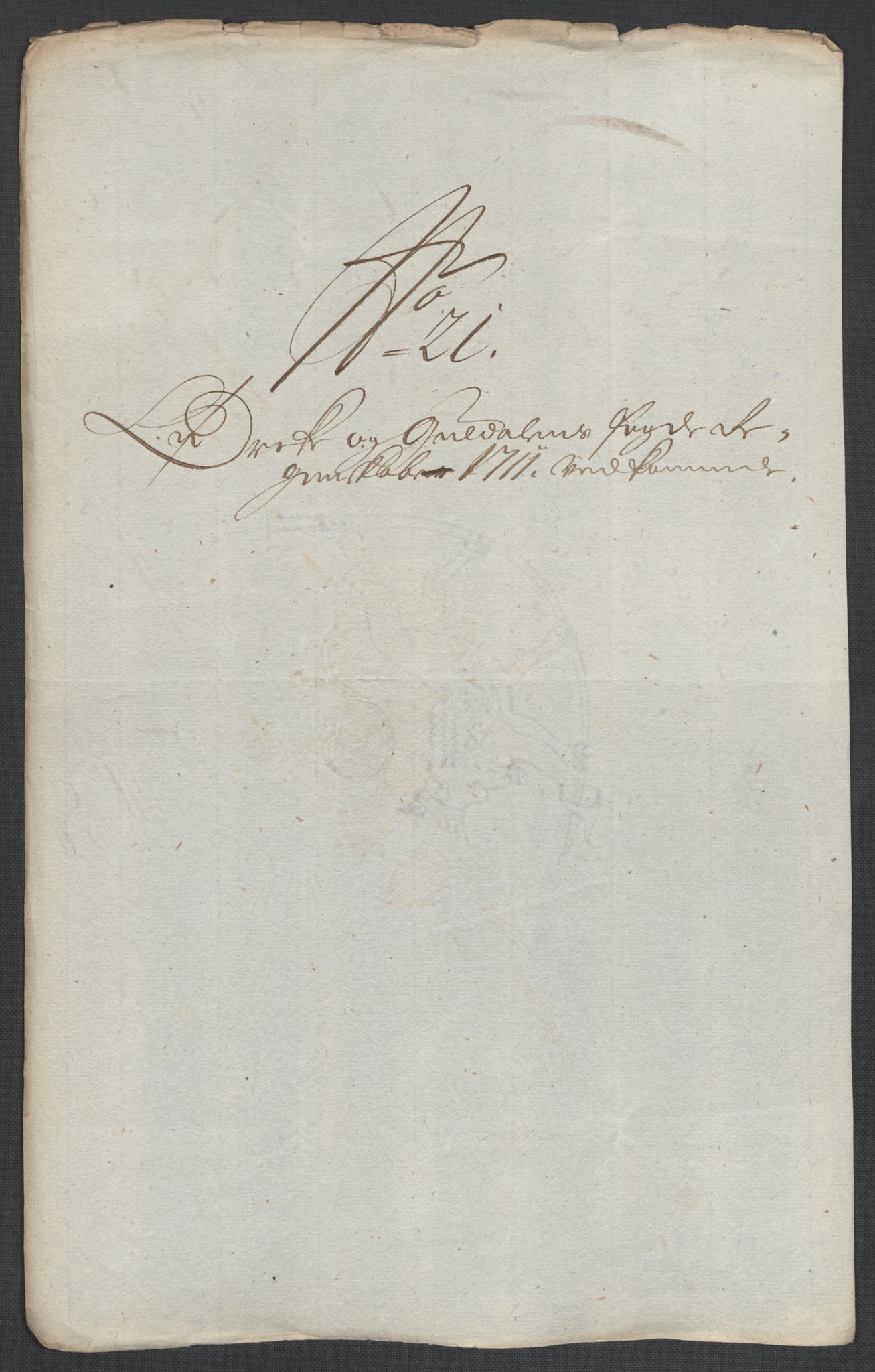 Rentekammeret inntil 1814, Reviderte regnskaper, Fogderegnskap, AV/RA-EA-4092/R60/L3962: Fogderegnskap Orkdal og Gauldal, 1711, p. 123