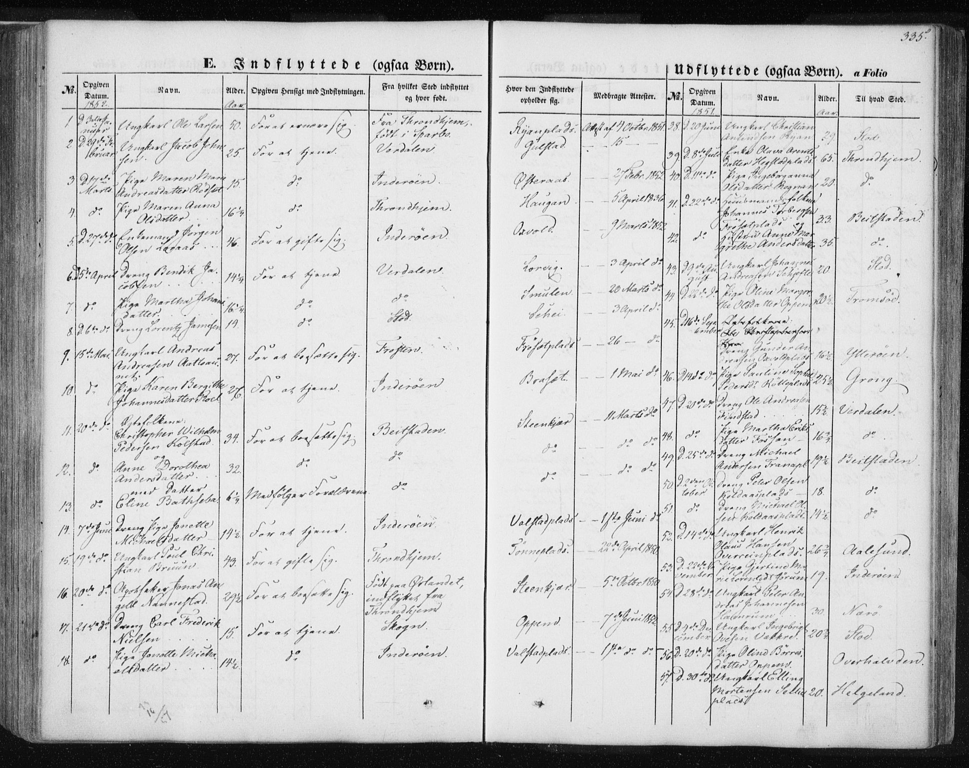 Ministerialprotokoller, klokkerbøker og fødselsregistre - Nord-Trøndelag, AV/SAT-A-1458/735/L0342: Parish register (official) no. 735A07 /1, 1849-1862, p. 335