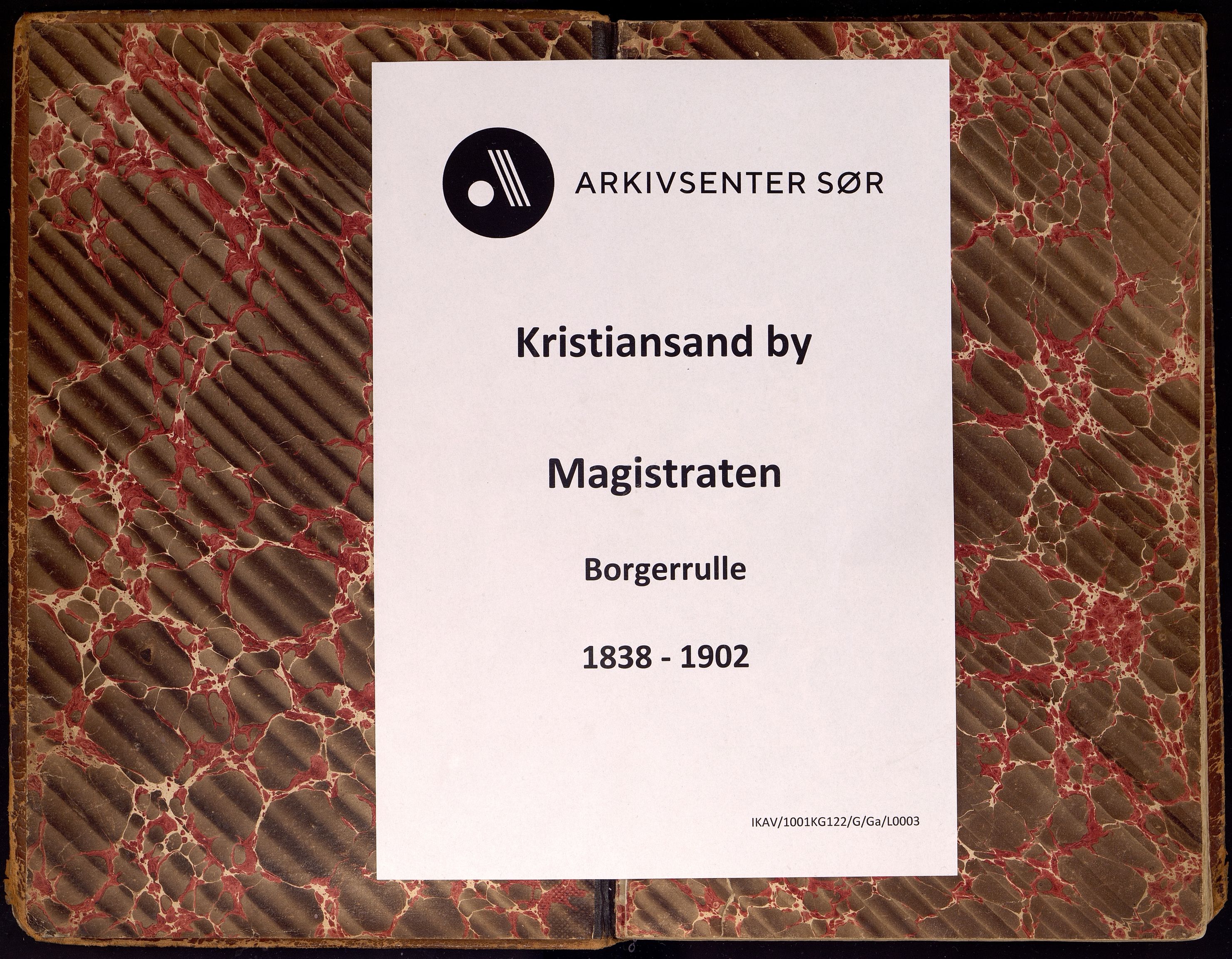 Kristiansand By - Magistraten, ARKSOR/1001KG122/G/Ga/L0003: Borgerrulle, 1838-1902