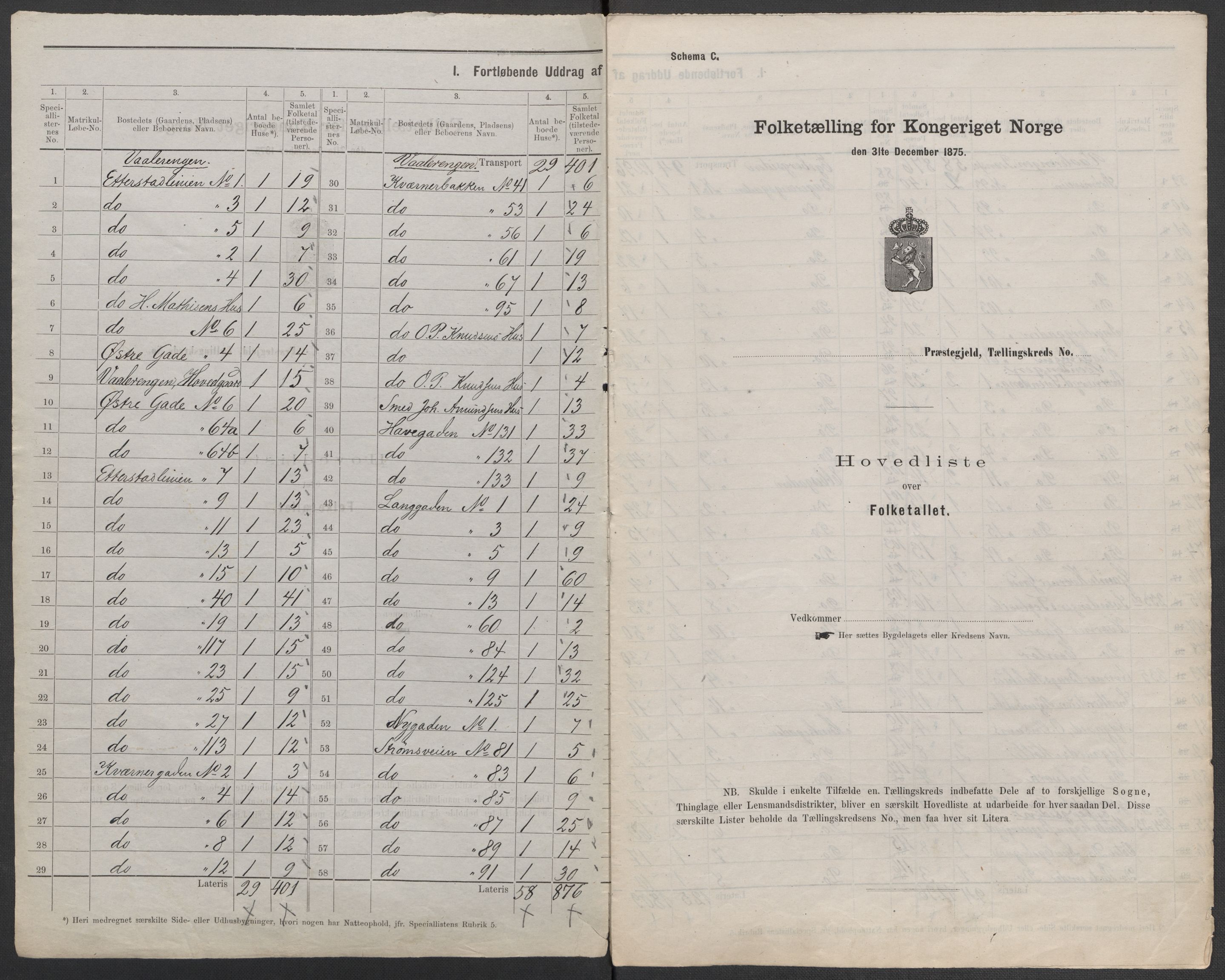 RA, 1875 census for 0218bP Østre Aker, 1875, p. 66