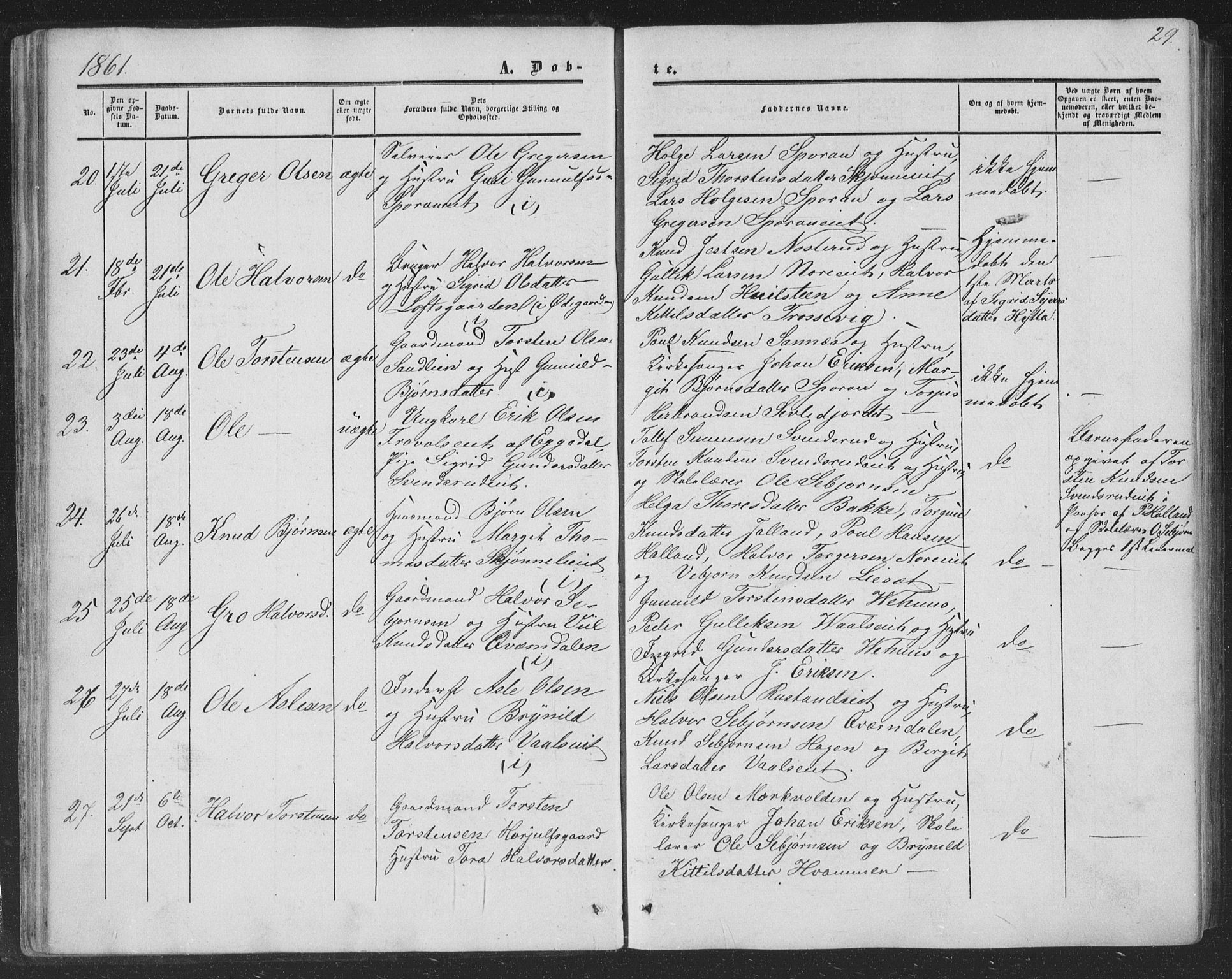 Nore kirkebøker, AV/SAKO-A-238/F/Fa/L0002: Parish register (official) no. I 2, 1856-1871, p. 29