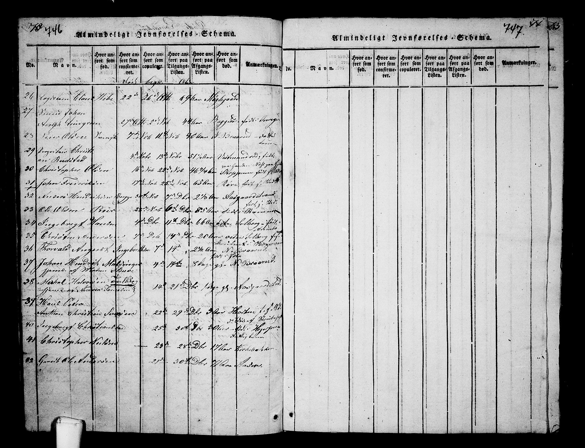 Borre kirkebøker, SAKO/A-338/G/Ga/L0001: Parish register (copy) no. I 1, 1815-1851, p. 746-747