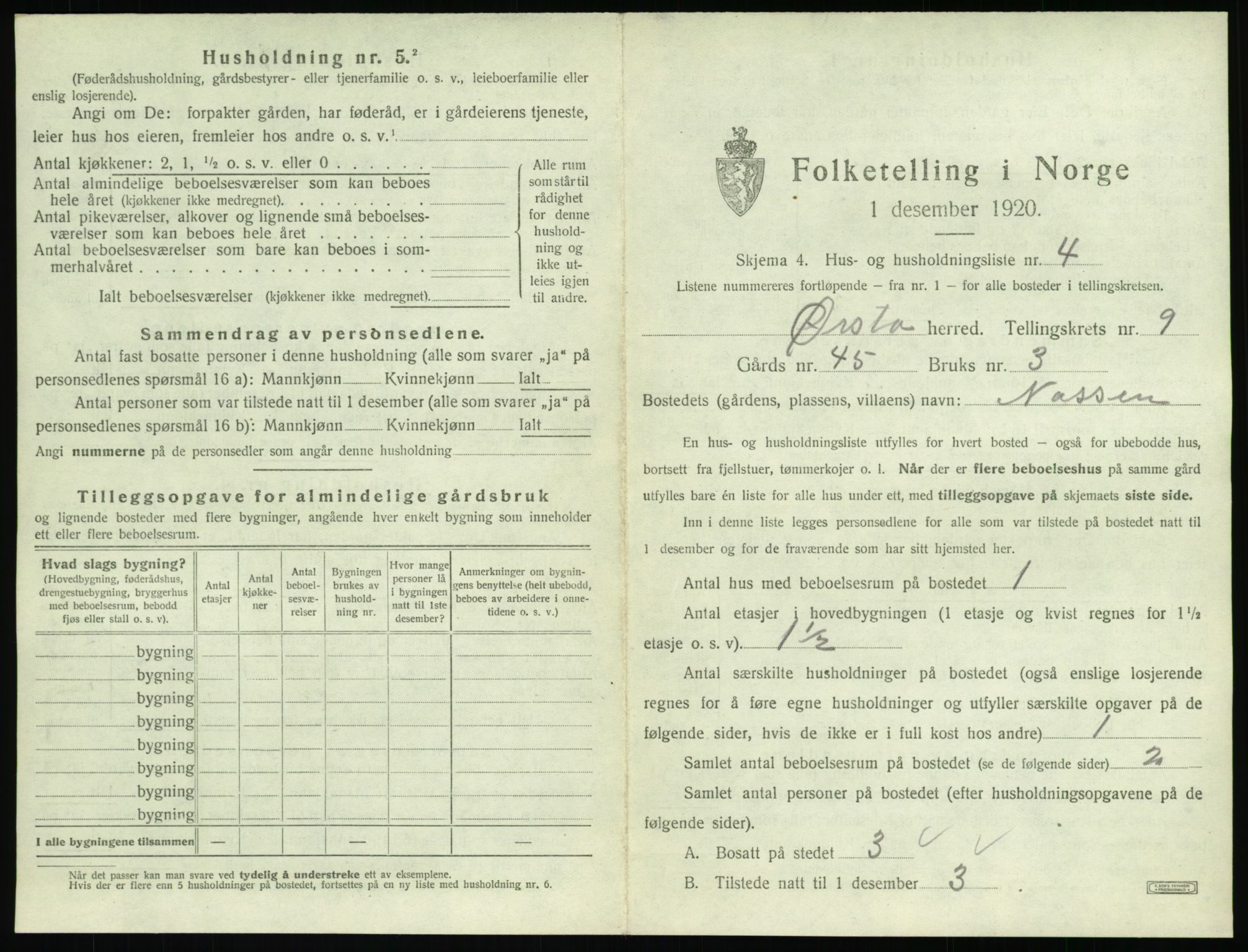 SAT, 1920 census for Ørsta, 1920, p. 842