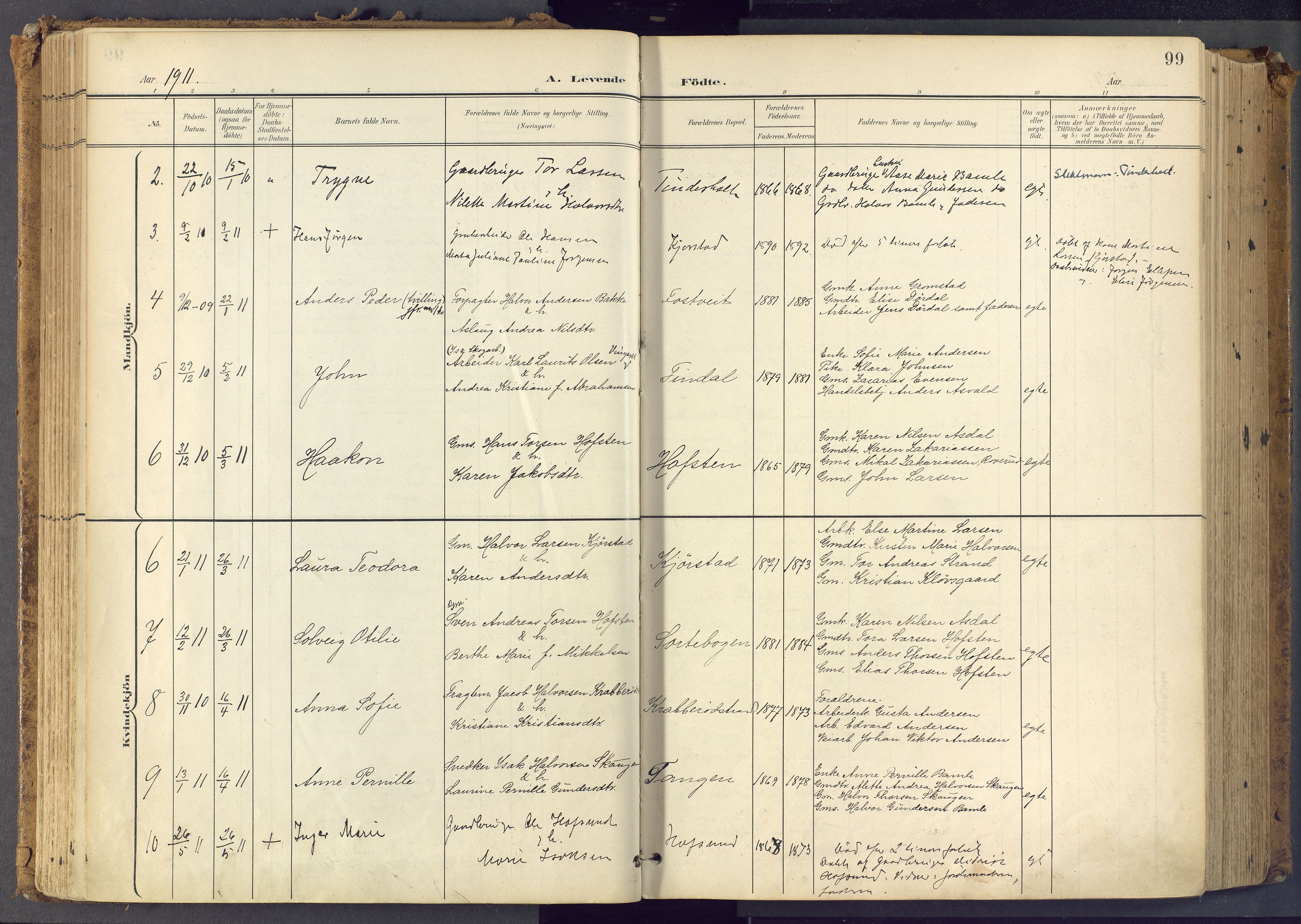 Bamble kirkebøker, SAKO/A-253/F/Fa/L0009: Parish register (official) no. I 9, 1901-1917, p. 99