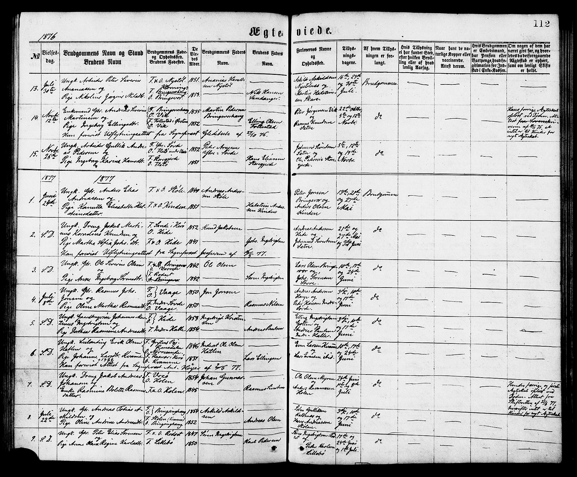 Ministerialprotokoller, klokkerbøker og fødselsregistre - Møre og Romsdal, AV/SAT-A-1454/503/L0035: Parish register (official) no. 503A03, 1865-1884, p. 112